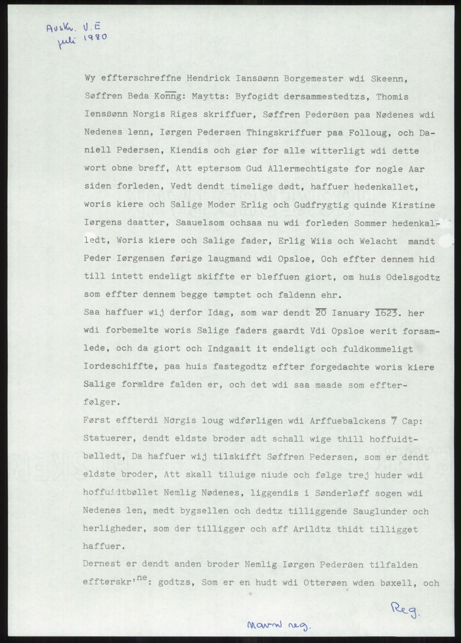 Samlinger til kildeutgivelse, Diplomavskriftsamlingen, AV/RA-EA-4053/H/Ha, p. 2872