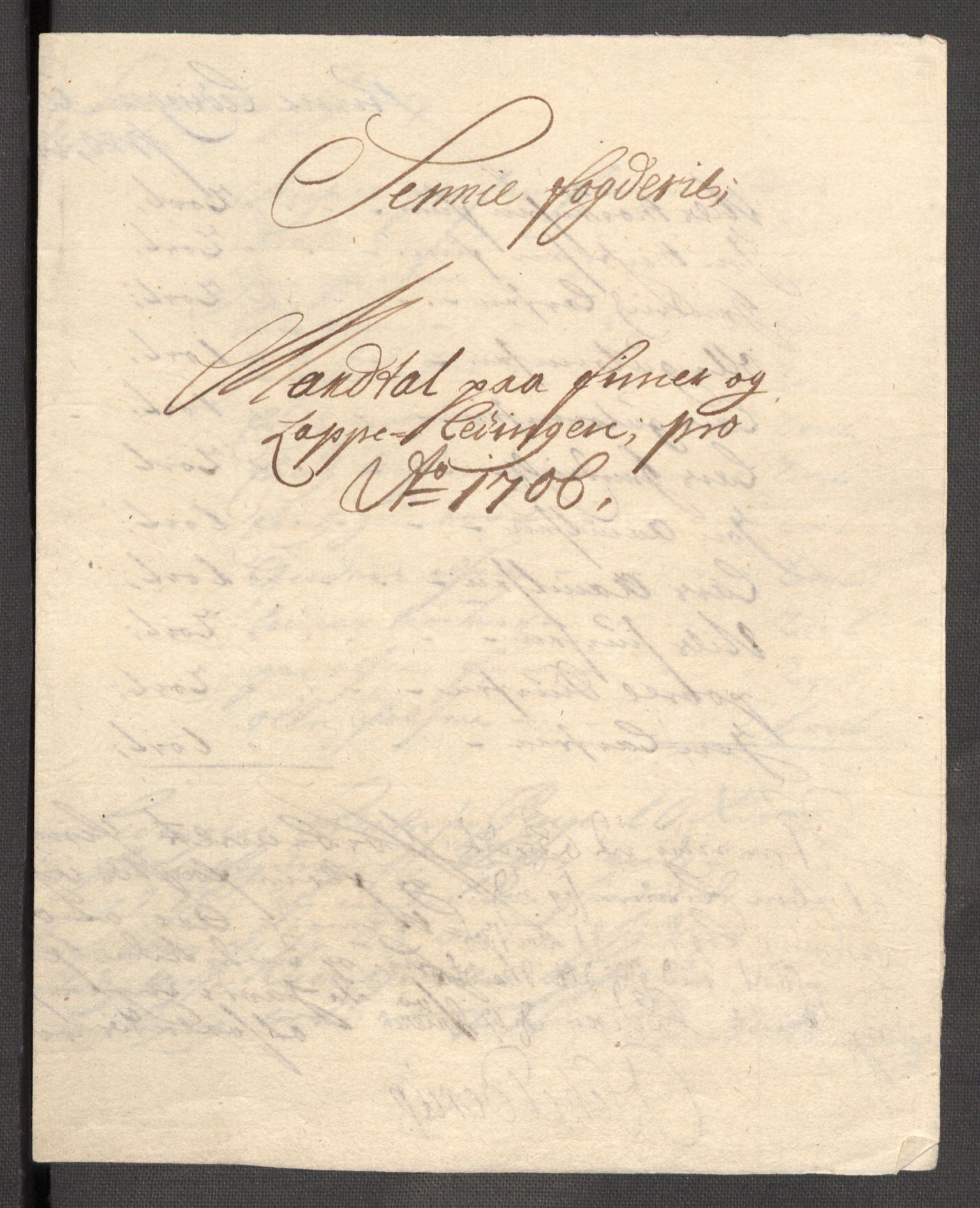 Rentekammeret inntil 1814, Reviderte regnskaper, Fogderegnskap, RA/EA-4092/R68/L4756: Fogderegnskap Senja og Troms, 1705-1707, p. 237