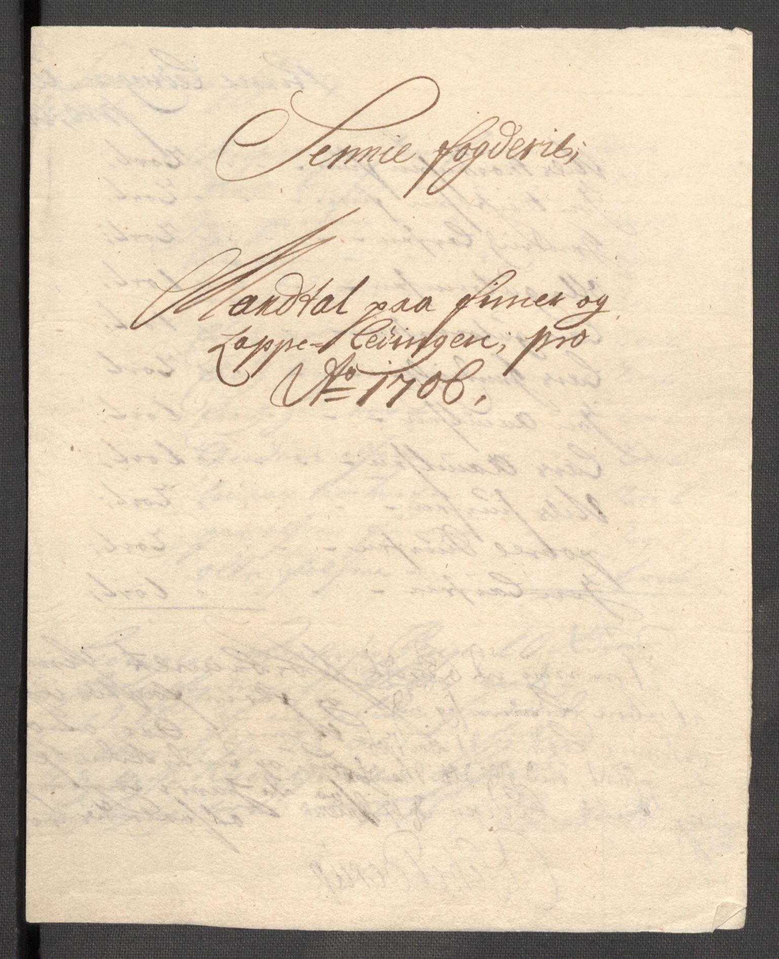 Rentekammeret inntil 1814, Reviderte regnskaper, Fogderegnskap, AV/RA-EA-4092/R68/L4756: Fogderegnskap Senja og Troms, 1705-1707, p. 237