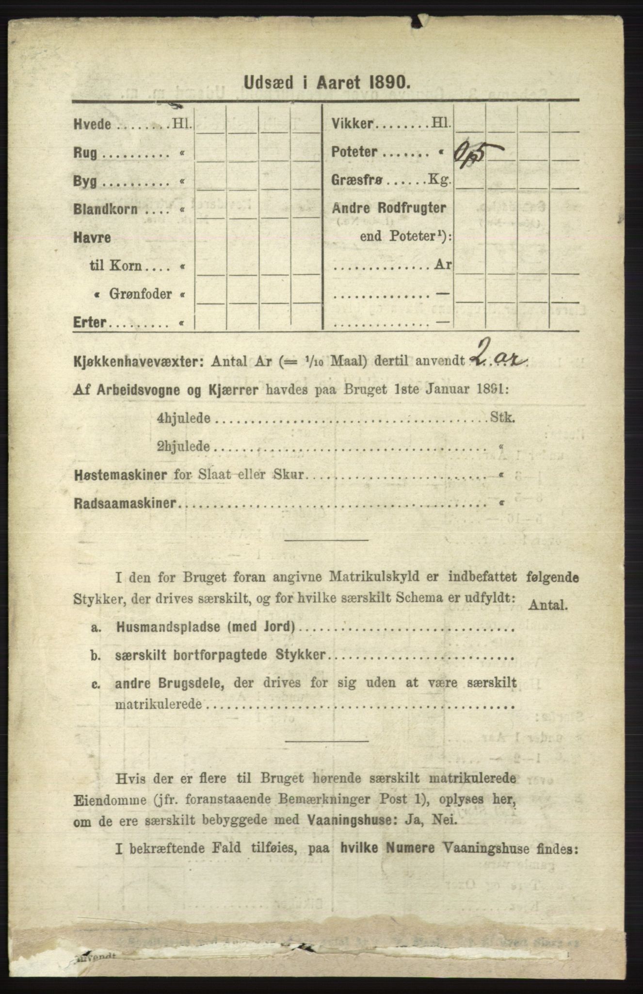 RA, 1891 census for 0728 Lardal, 1891, p. 3416