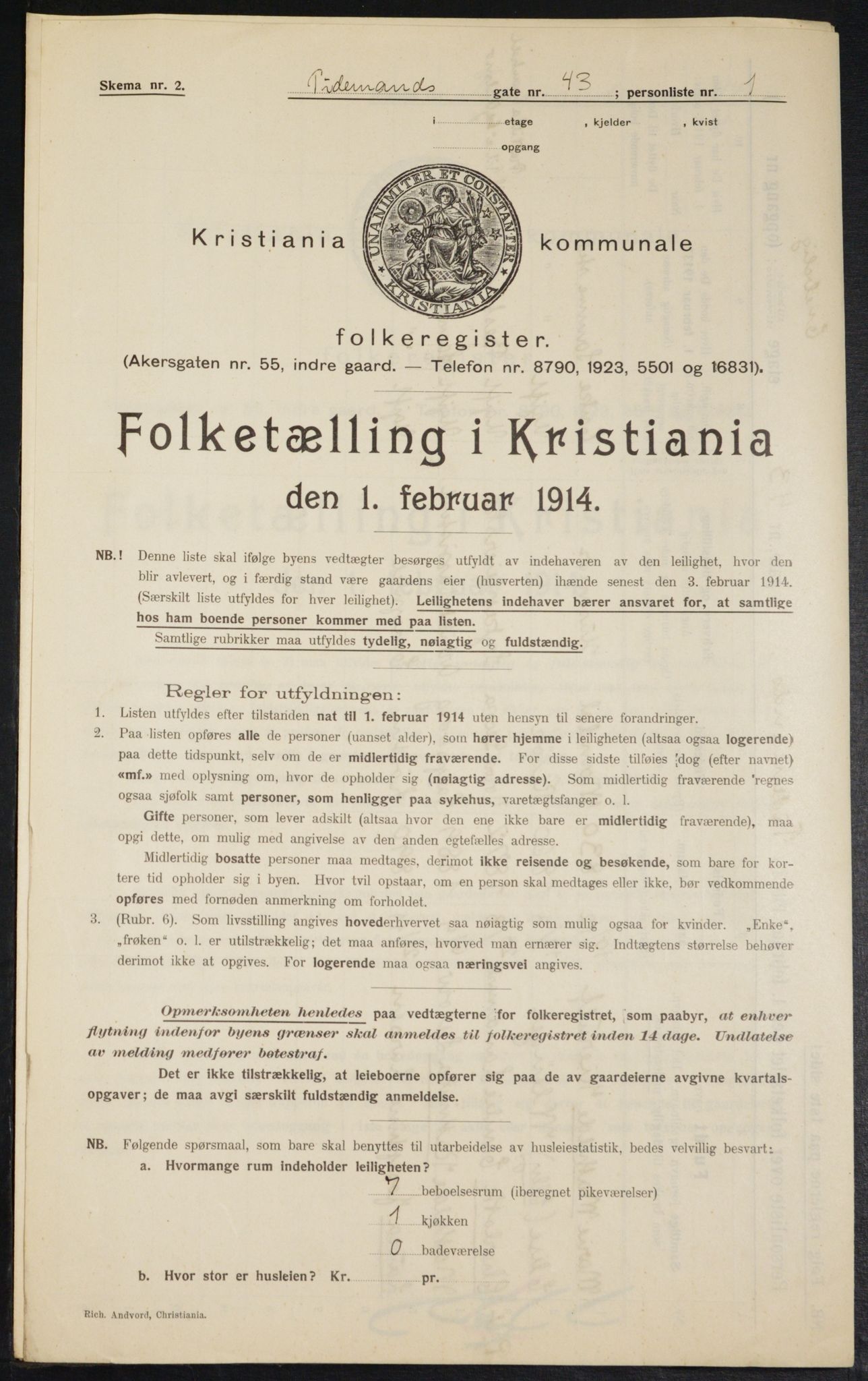 OBA, Municipal Census 1914 for Kristiania, 1914, p. 112379