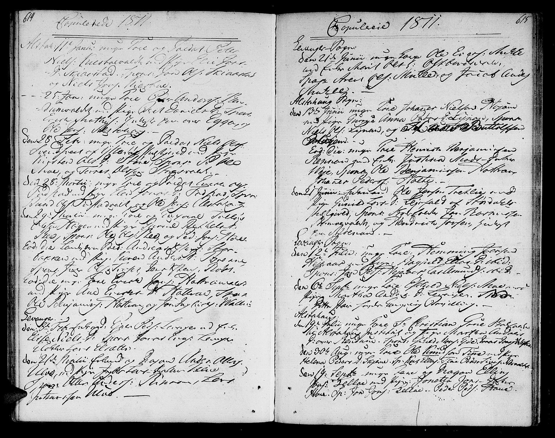 Ministerialprotokoller, klokkerbøker og fødselsregistre - Nord-Trøndelag, AV/SAT-A-1458/717/L0145: Parish register (official) no. 717A03 /1, 1810-1815, p. 614-615