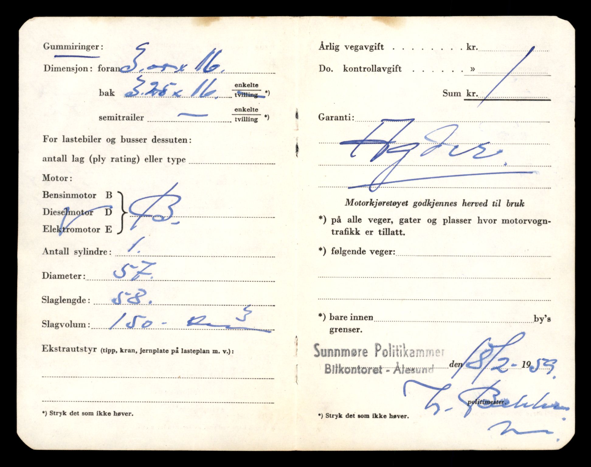 Møre og Romsdal vegkontor - Ålesund trafikkstasjon, AV/SAT-A-4099/F/Fe/L0039: Registreringskort for kjøretøy T 13361 - T 13530, 1927-1998, p. 1770