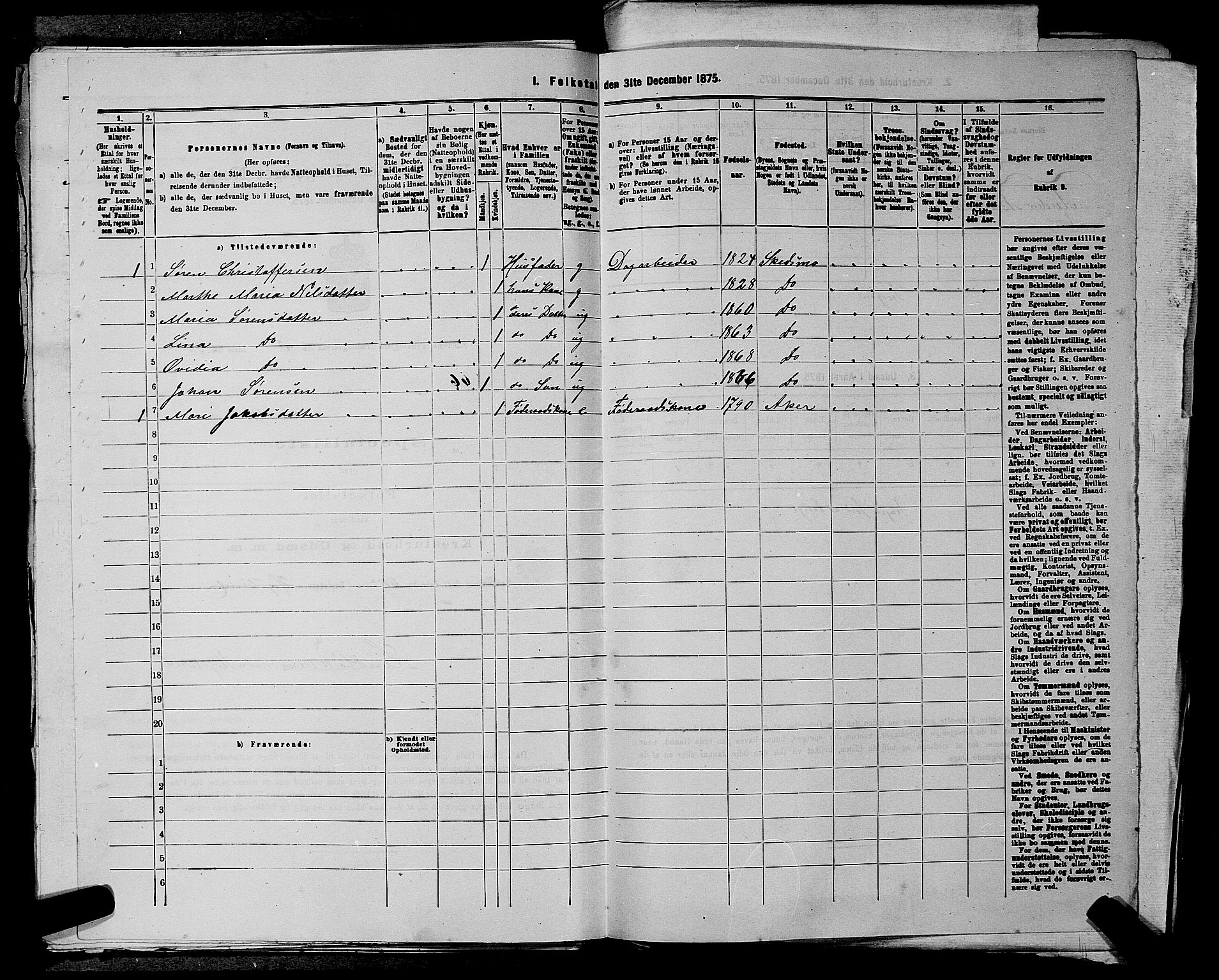 RA, 1875 census for 0231P Skedsmo, 1875, p. 507