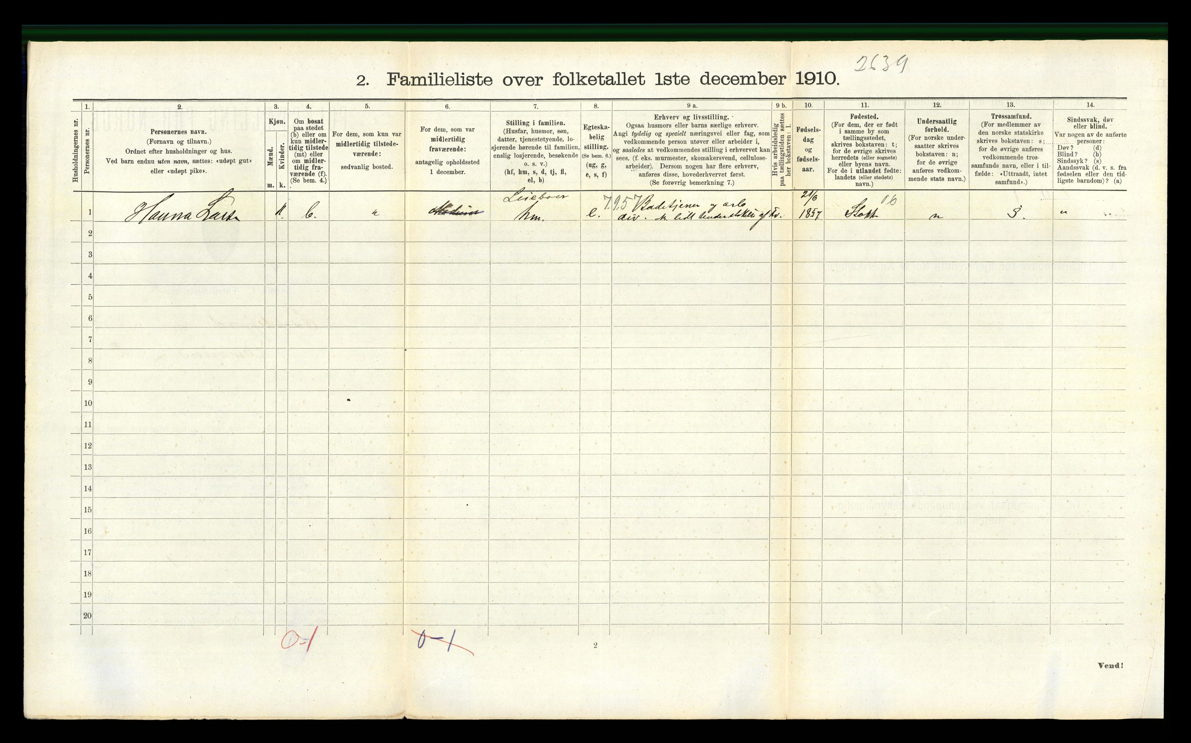 RA, 1910 census for Sandefjord, 1910, p. 377