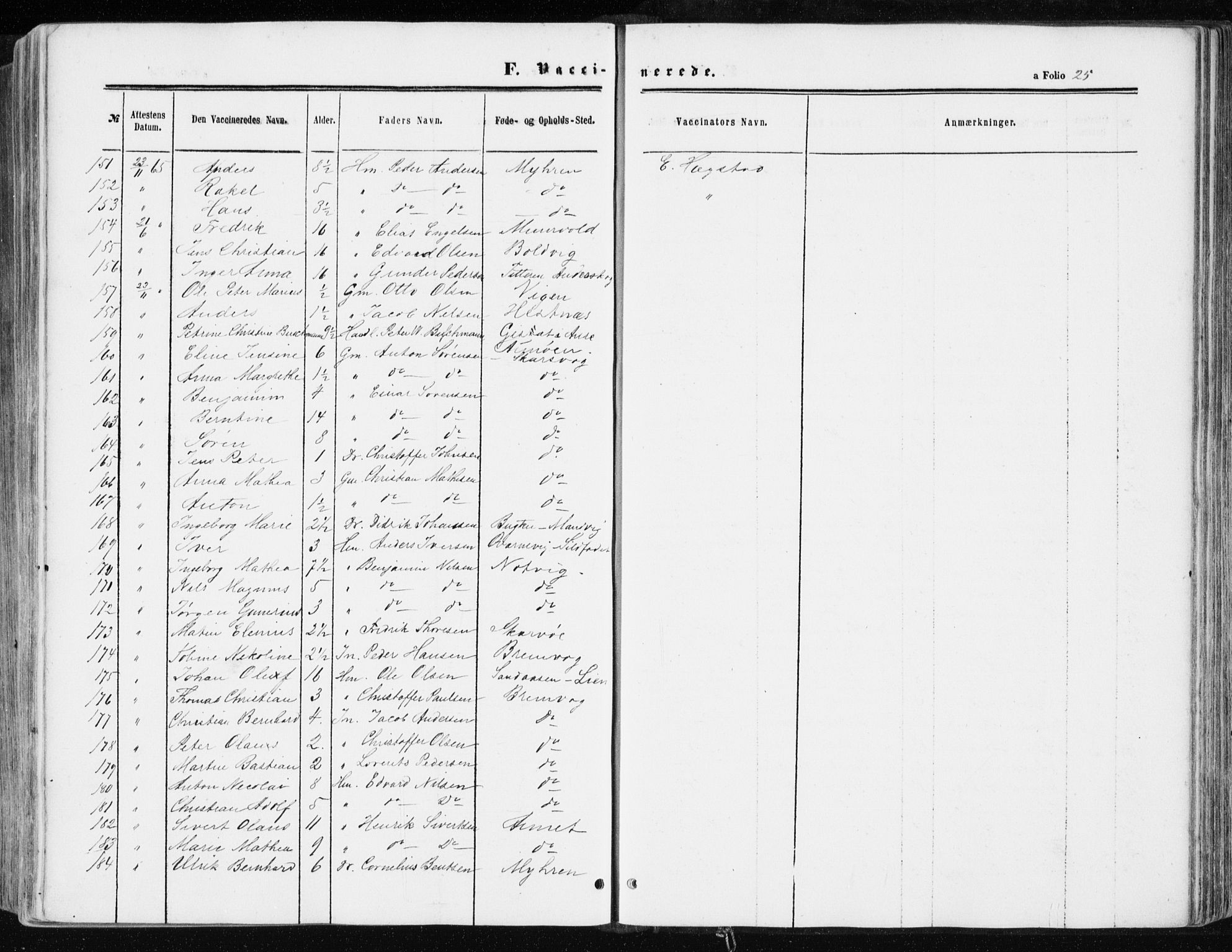 Ministerialprotokoller, klokkerbøker og fødselsregistre - Sør-Trøndelag, AV/SAT-A-1456/634/L0531: Parish register (official) no. 634A07, 1861-1870, p. 25