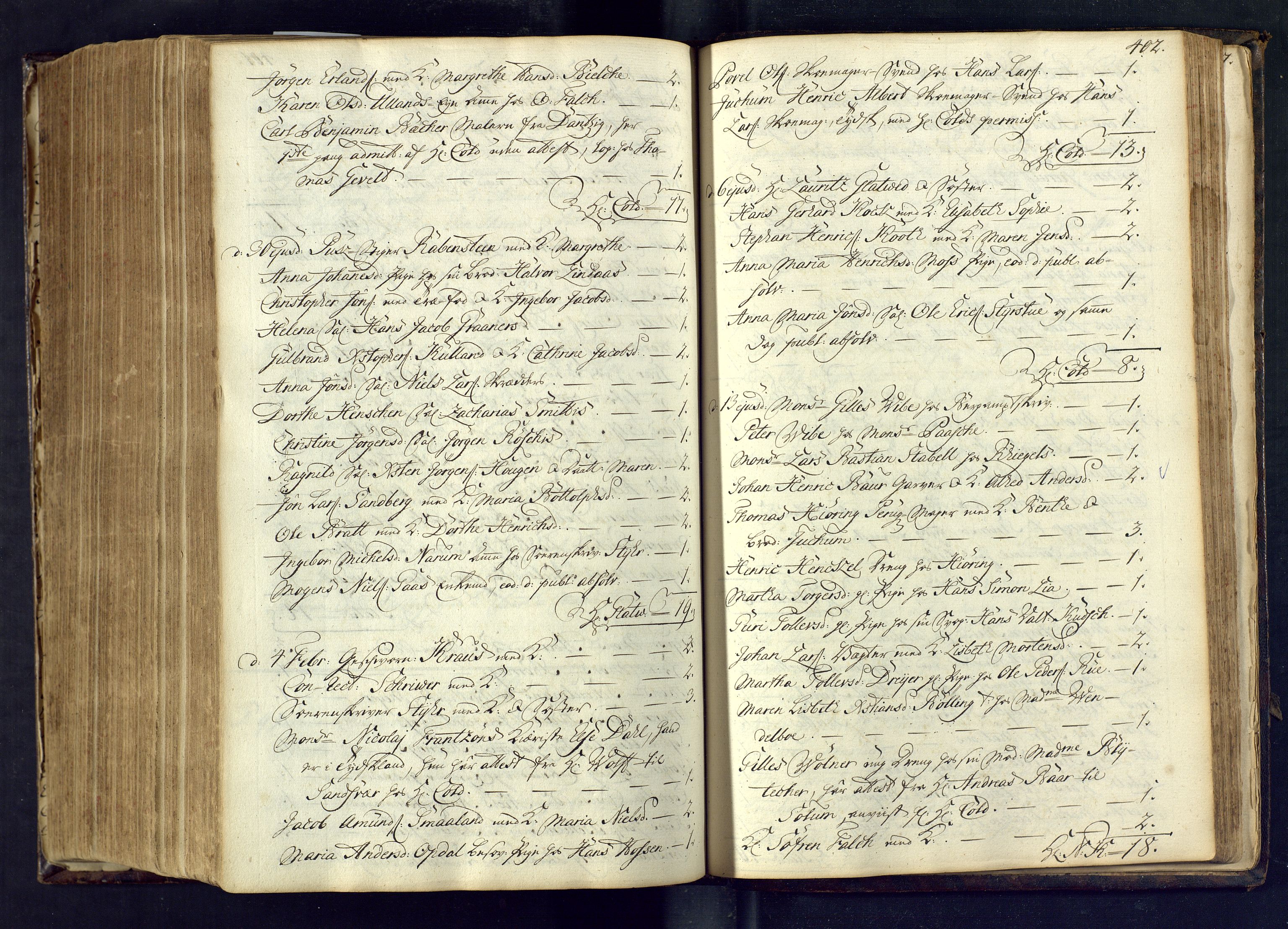 Kongsberg kirkebøker, SAKO/A-22/M/Ma/L0003: Communicants register no. 3, 1745-1750, p. 402