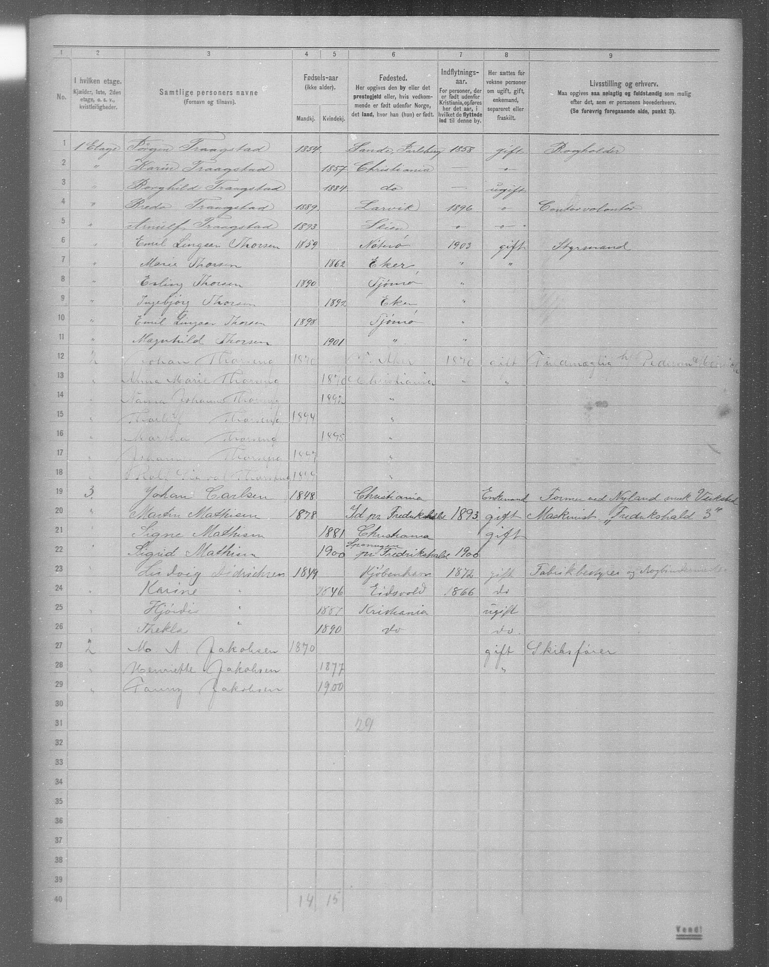 OBA, Municipal Census 1904 for Kristiania, 1904, p. 13002