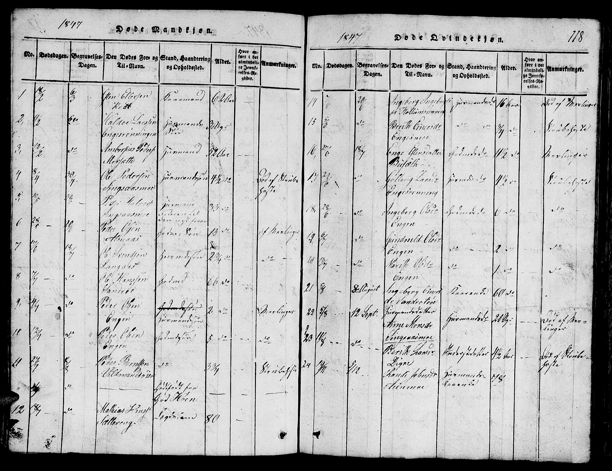 Ministerialprotokoller, klokkerbøker og fødselsregistre - Sør-Trøndelag, SAT/A-1456/688/L1026: Parish register (copy) no. 688C01, 1817-1860, p. 118