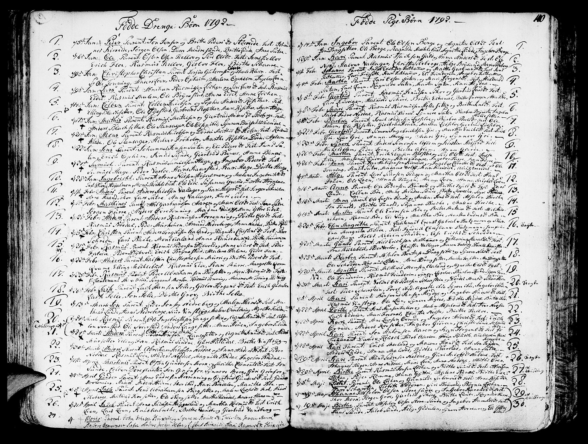 Innvik sokneprestembete, SAB/A-80501: Parish register (official) no. A 1, 1750-1816, p. 140