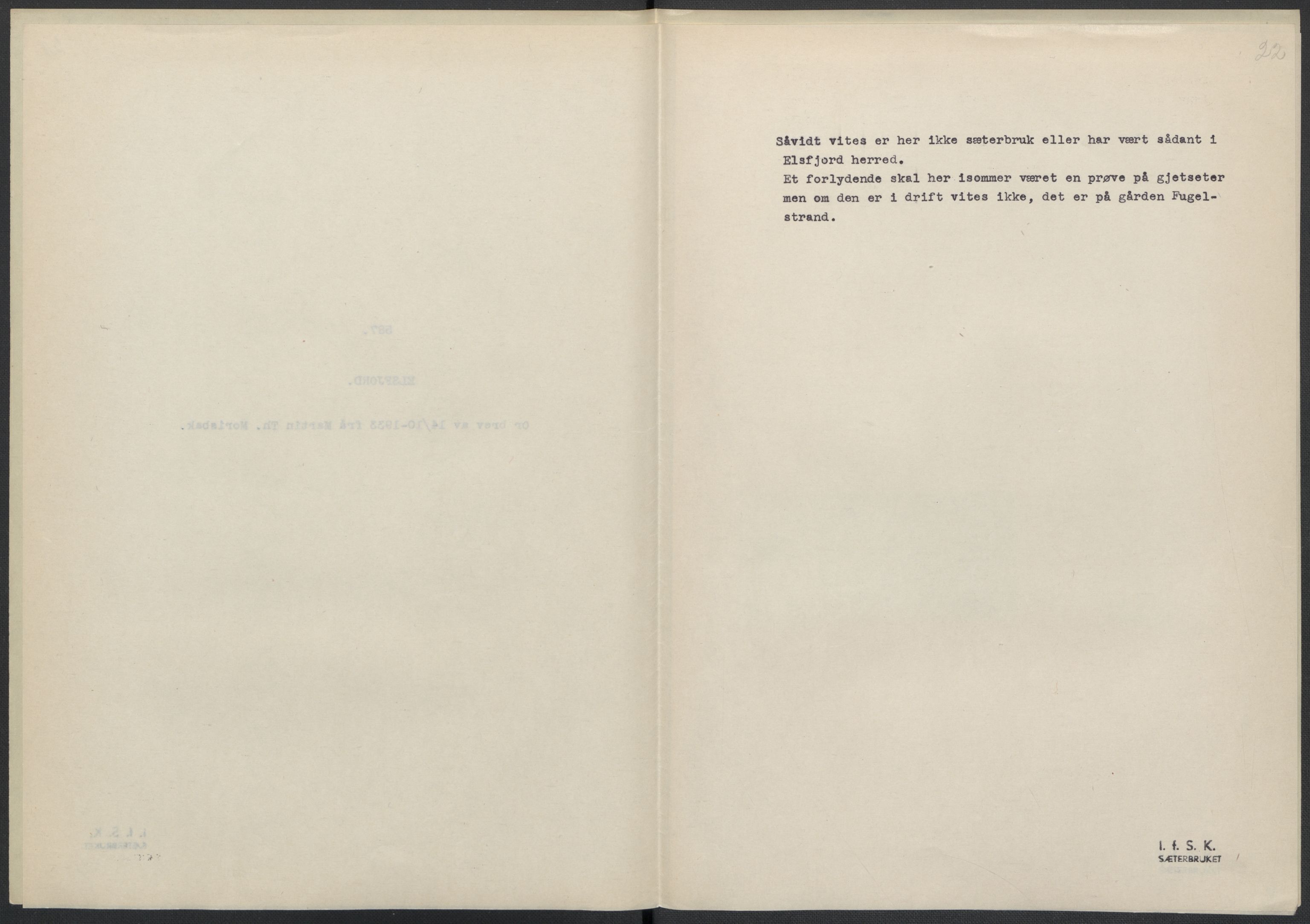 Instituttet for sammenlignende kulturforskning, AV/RA-PA-0424/F/Fc/L0016/0002: Eske B16: / Nordland (perm XLVII), 1932-1936, p. 22