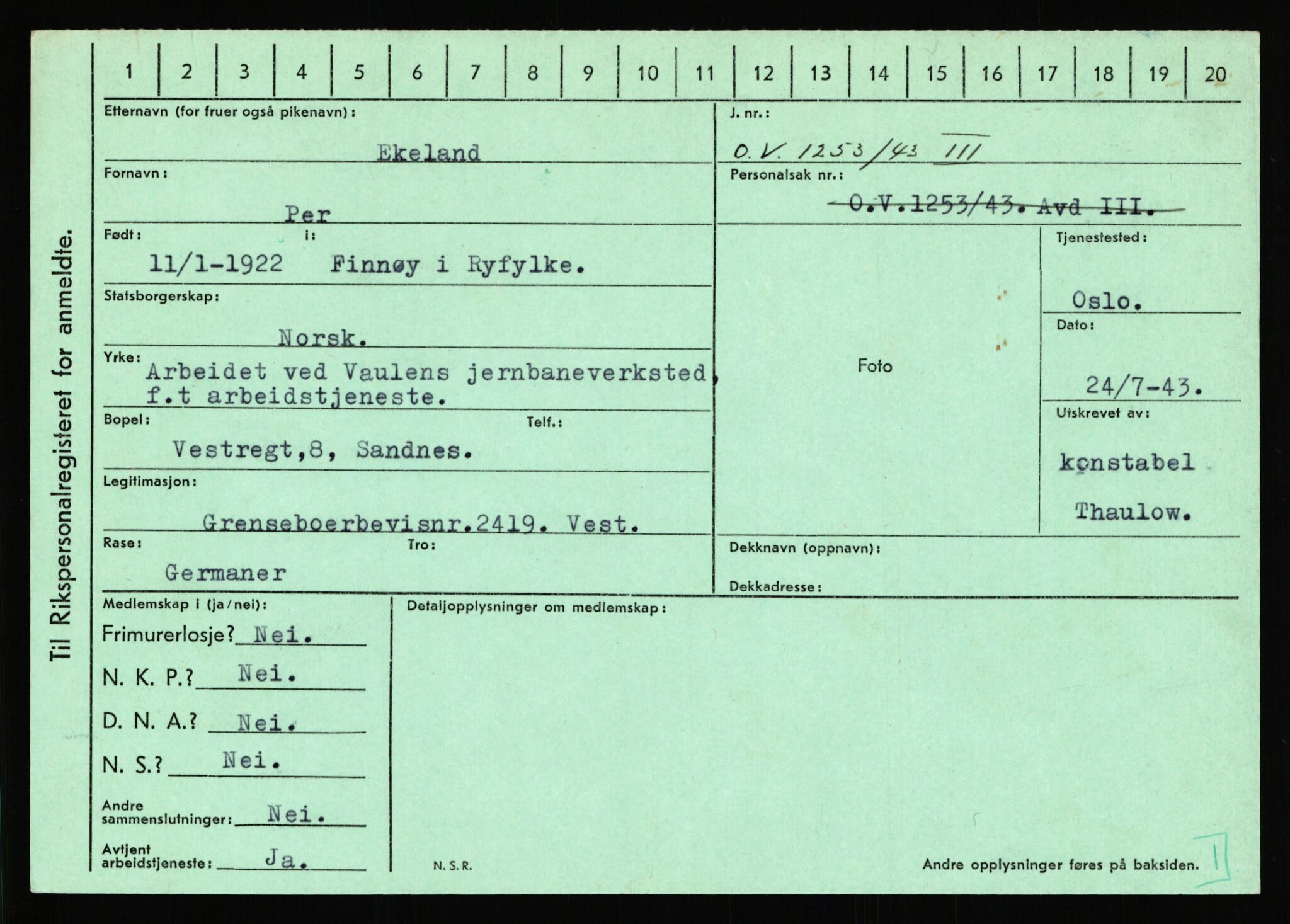 Statspolitiet - Hovedkontoret / Osloavdelingen, AV/RA-S-1329/C/Ca/L0004: Eid - funn av gjenstander	, 1943-1945, p. 401