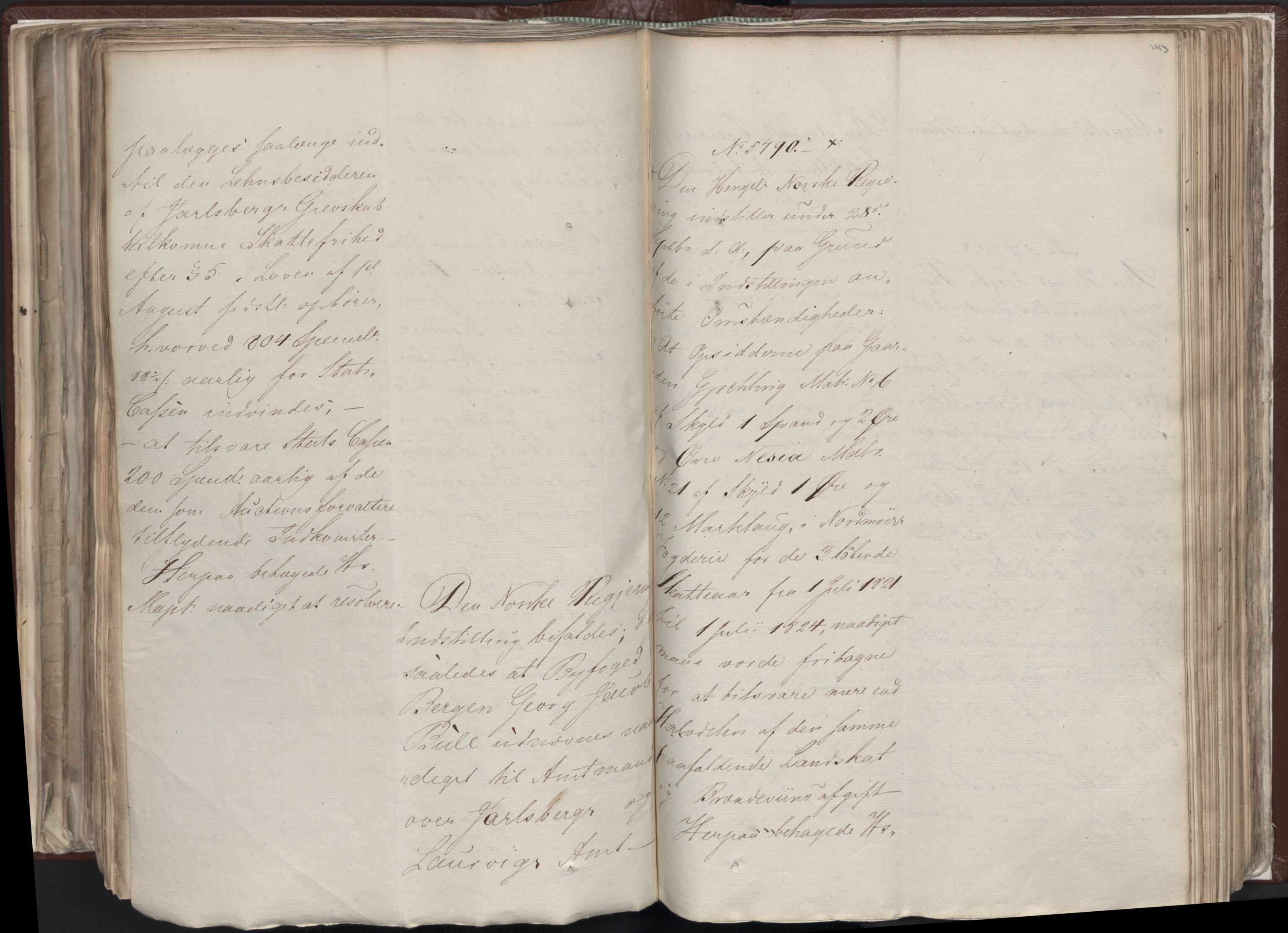Statsrådssekretariatet, AV/RA-S-1001/A/Ab/L0012: Kgl. res. nr. 5679-6008 II, 1821, p. 142b-143a