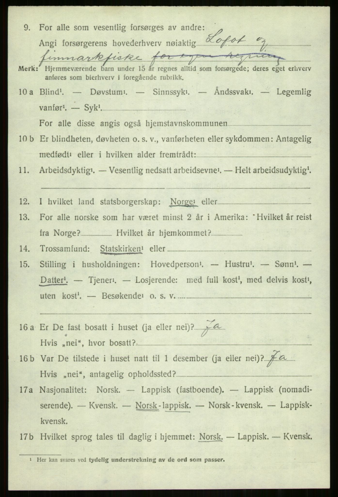 SATØ, 1920 census for Dyrøy, 1920, p. 1808