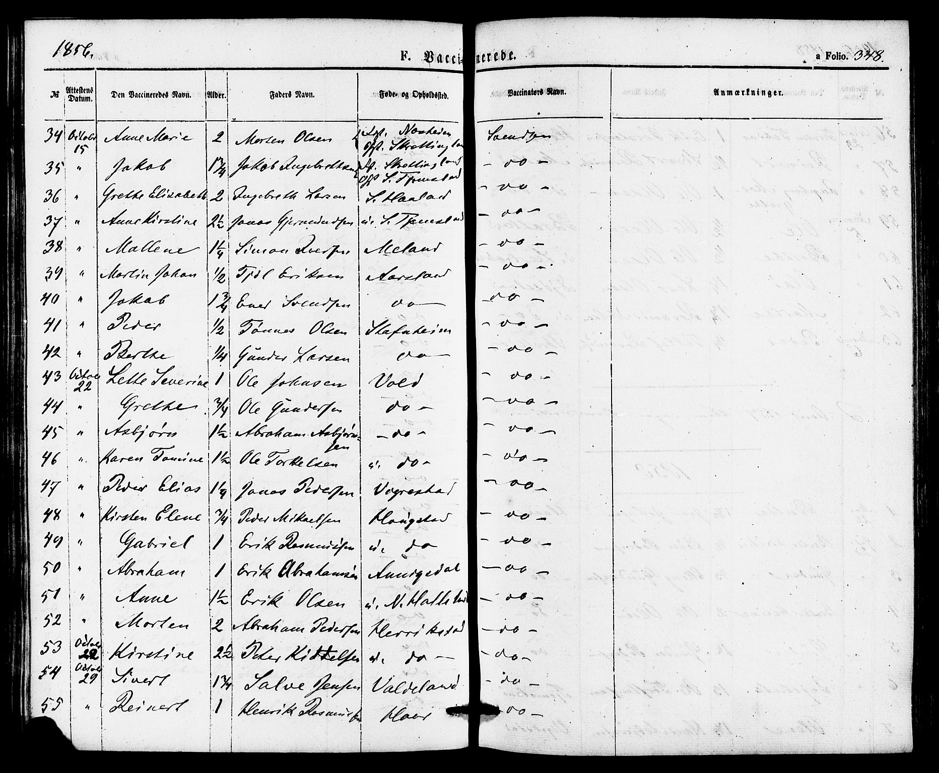 Hå sokneprestkontor, AV/SAST-A-101801/001/30BA/L0009: Parish register (official) no. A 8, 1855-1878, p. 348