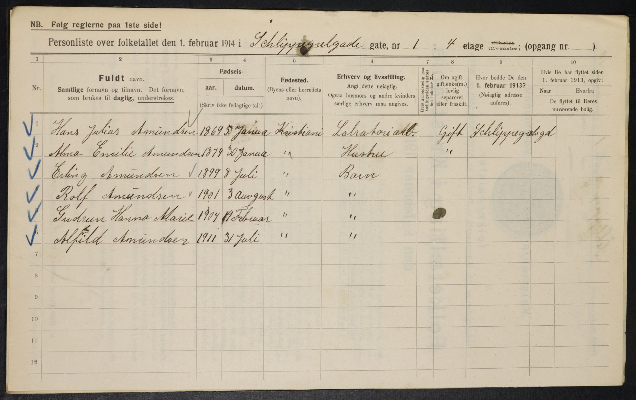 OBA, Municipal Census 1914 for Kristiania, 1914, p. 89405