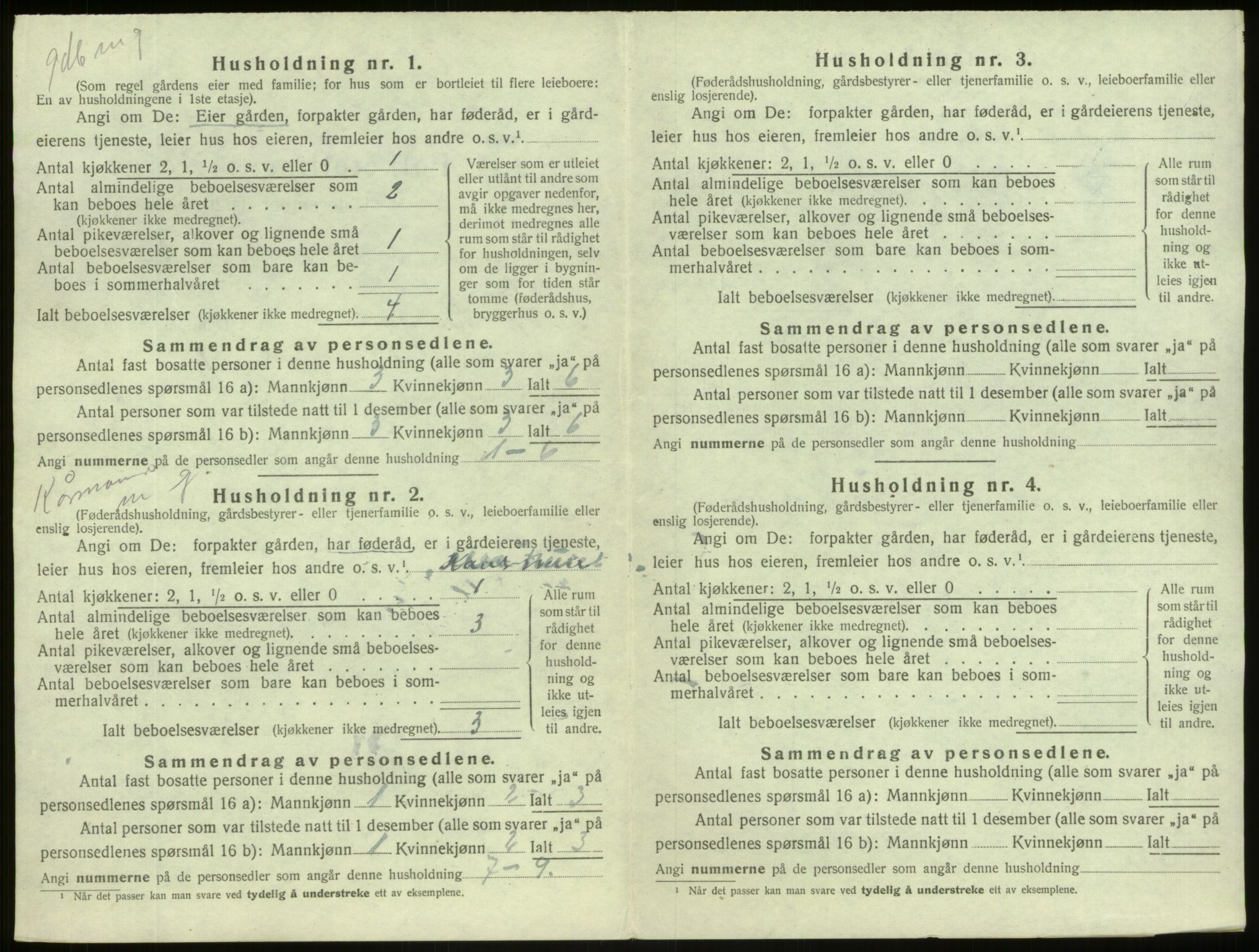 SAB, 1920 census for Borgund, 1920, p. 94