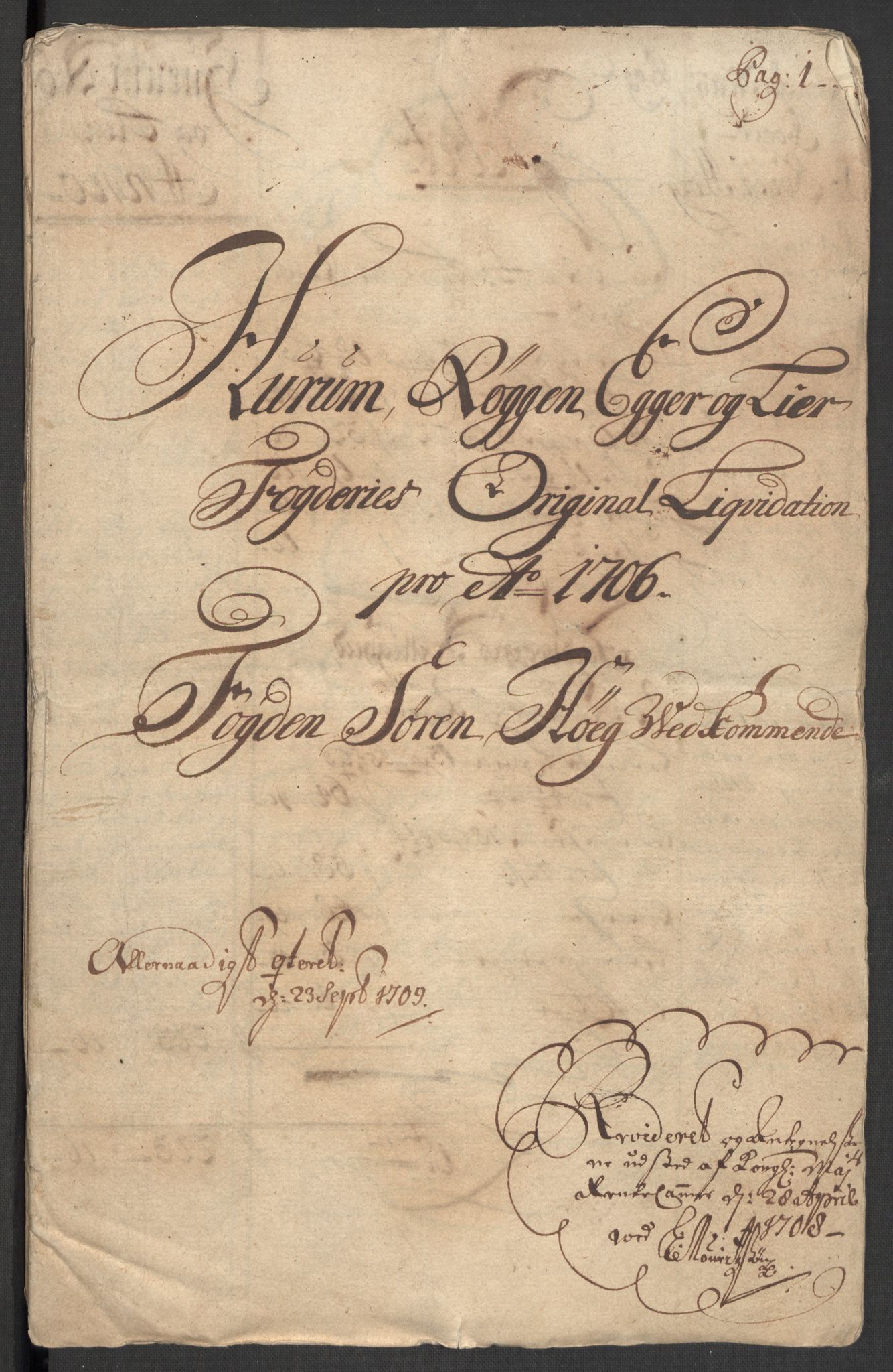 Rentekammeret inntil 1814, Reviderte regnskaper, Fogderegnskap, AV/RA-EA-4092/R30/L1701: Fogderegnskap Hurum, Røyken, Eiker og Lier, 1706-1707, p. 3