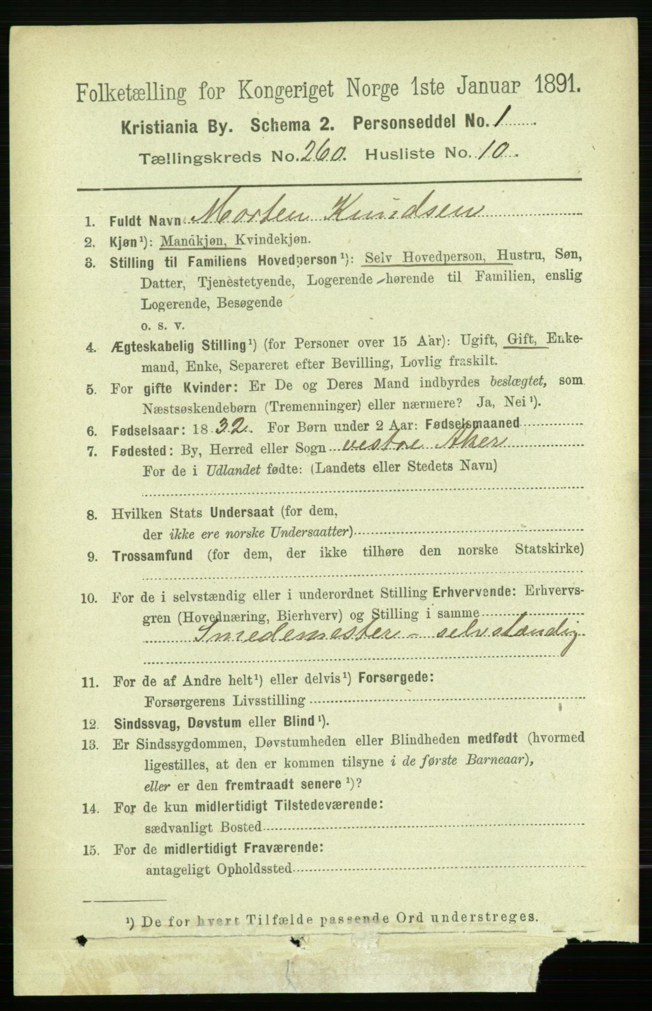 RA, 1891 census for 0301 Kristiania, 1891, p. 157931