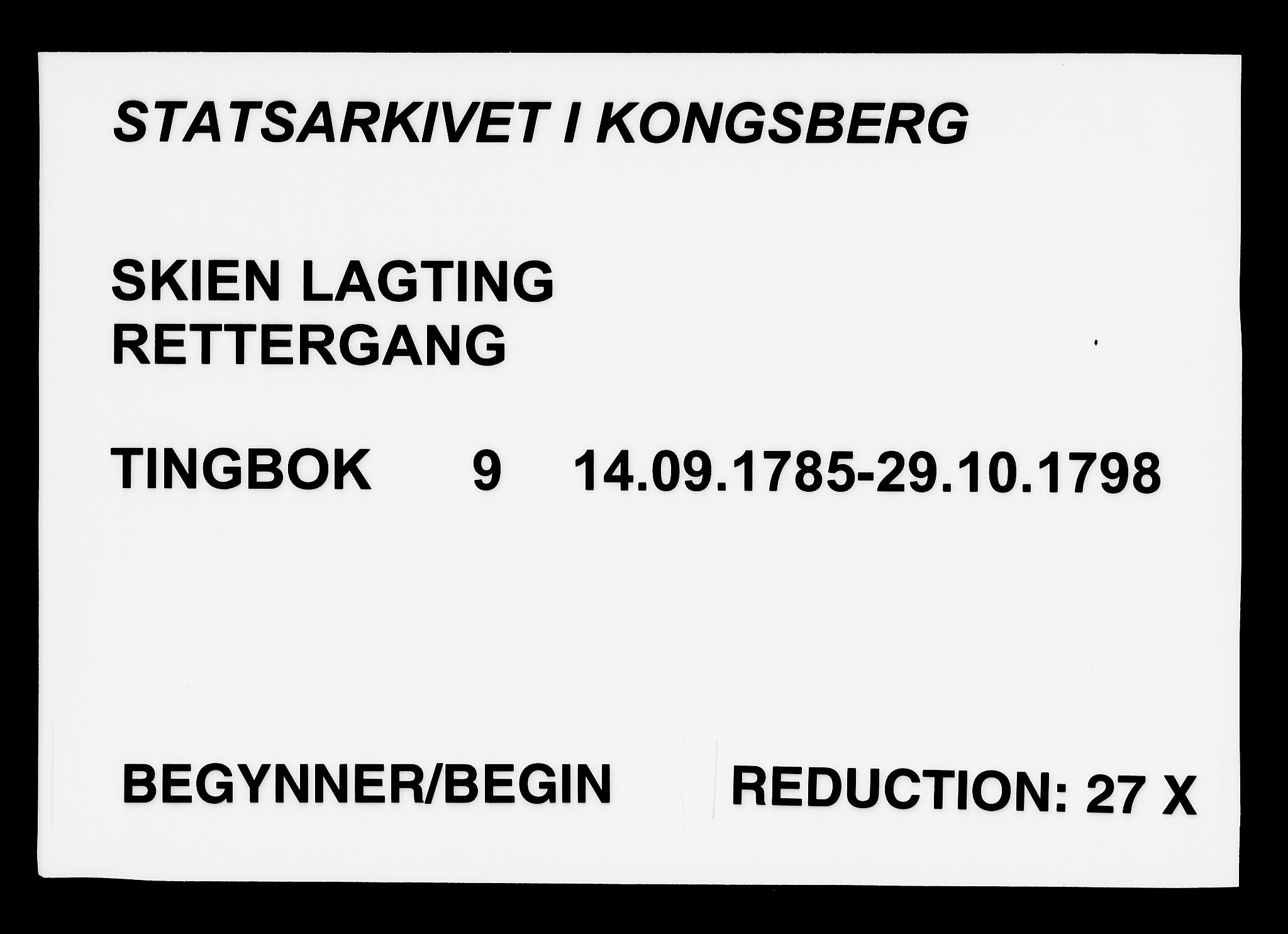 Skien lagting, AV/SAKO-A-803/F/Fa/L0009: Tingbok, 1785-1798