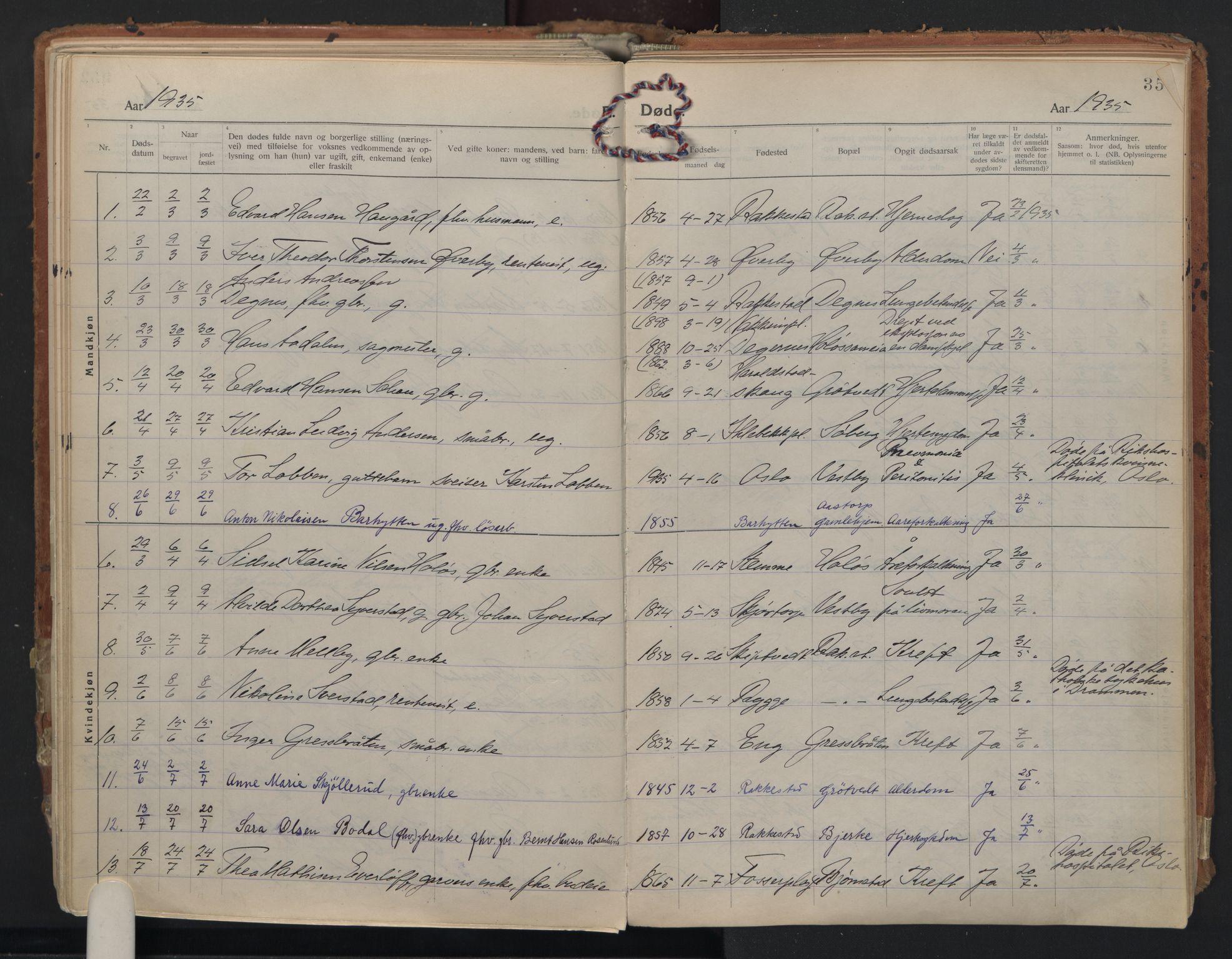 Rakkestad prestekontor Kirkebøker, AV/SAO-A-2008/F/Fa/L0016: Parish register (official) no. I 16, 1922-1943, p. 353