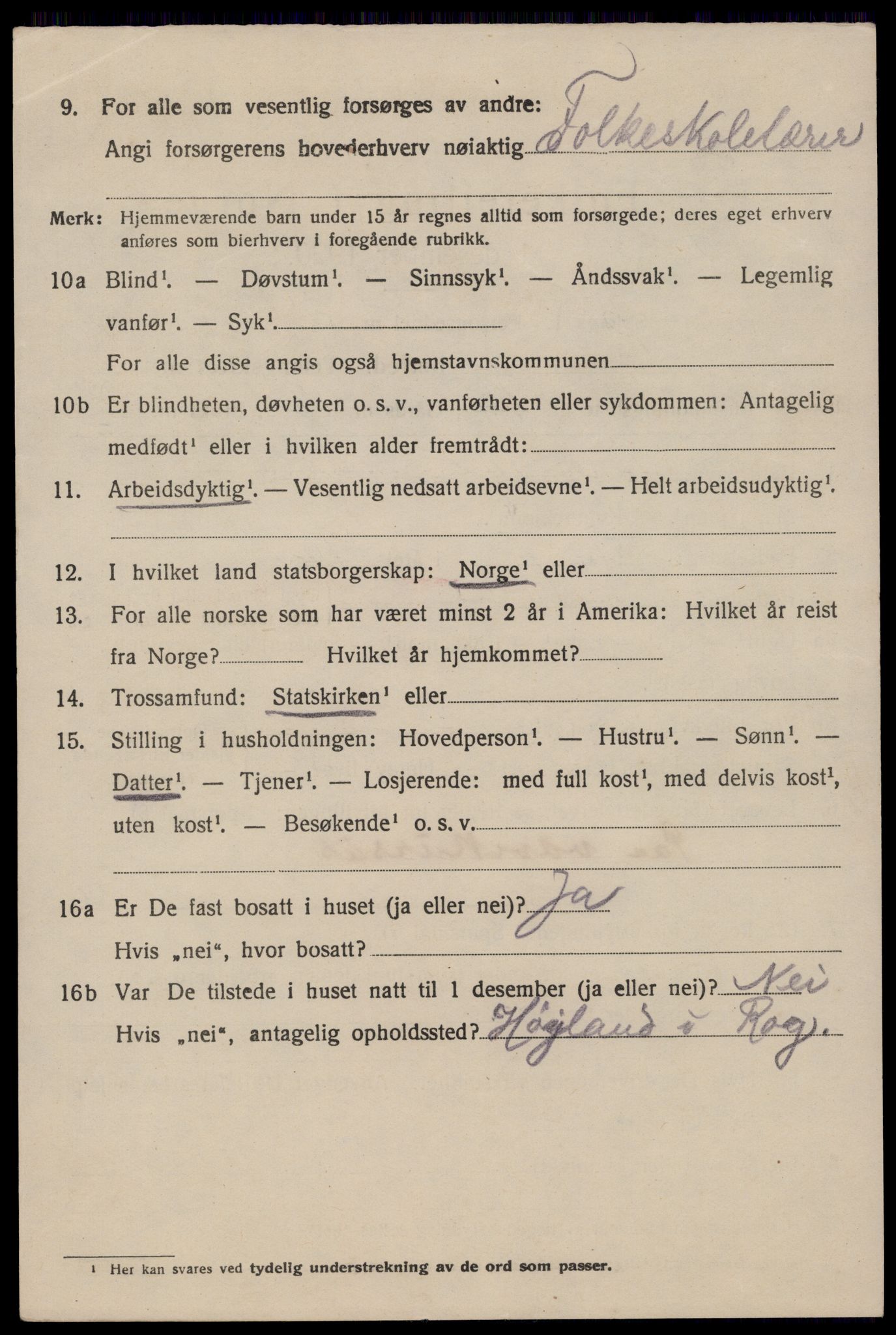 SAST, 1920 census for Høle, 1920, p. 2014