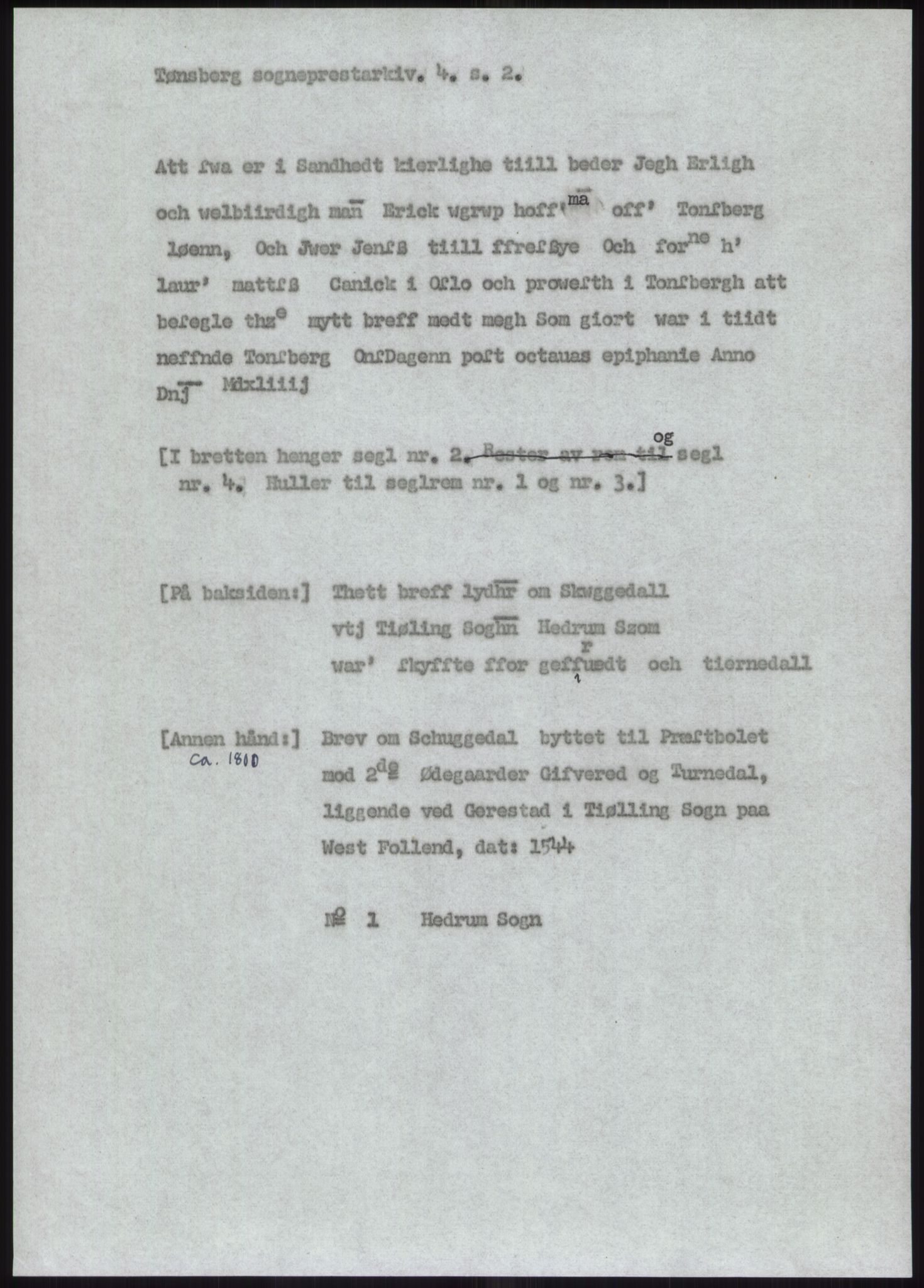 Samlinger til kildeutgivelse, Diplomavskriftsamlingen, AV/RA-EA-4053/H/Ha, p. 1007