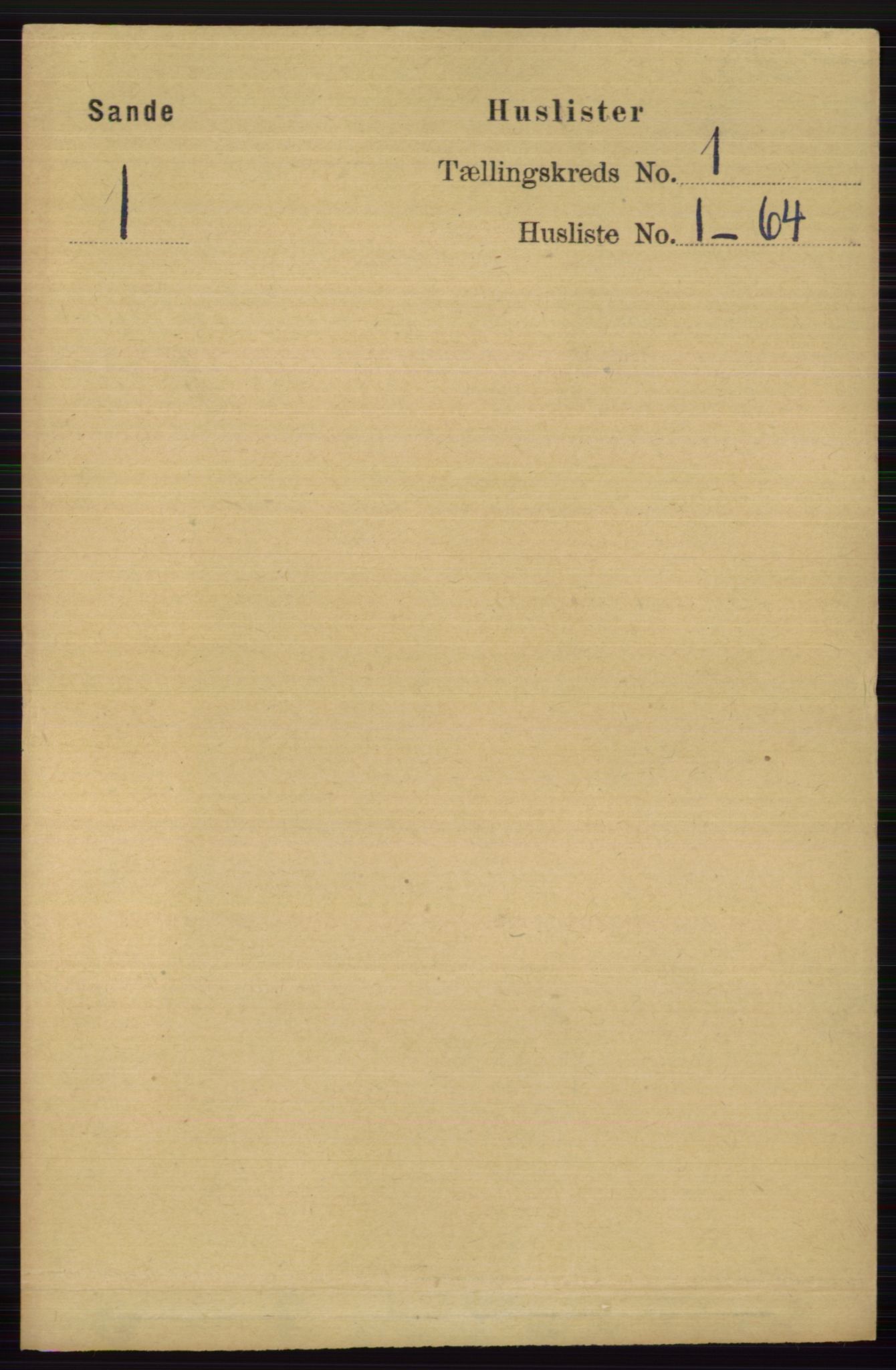 RA, 1891 census for 0713 Sande, 1891, p. 23