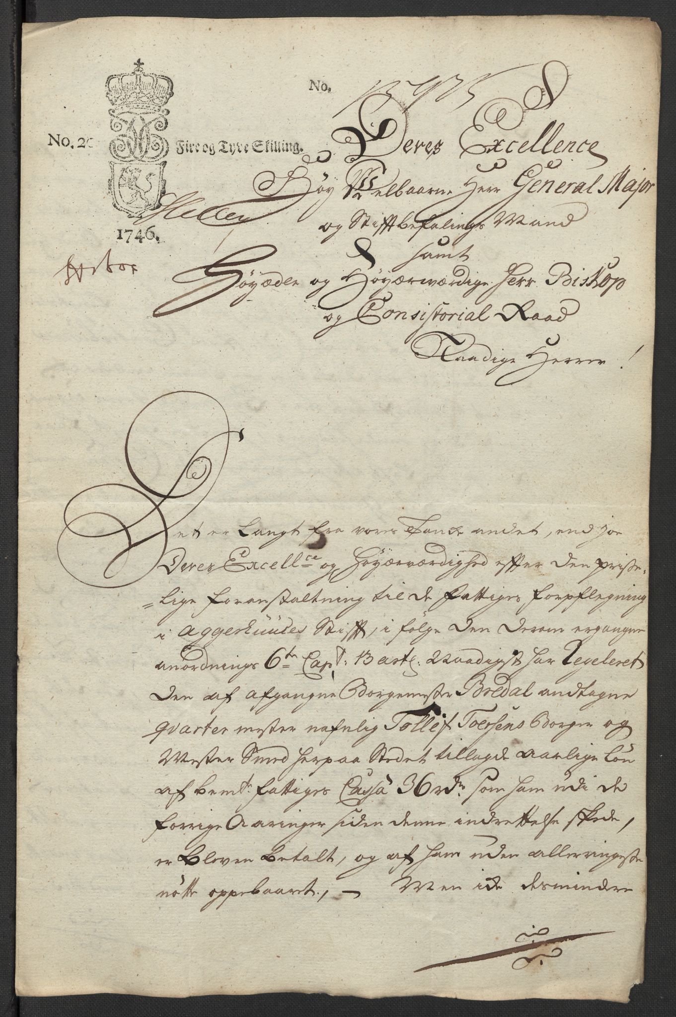 Kristiania tukthus, AV/SAO-A-10644/A/Ad/Adb/L0011: Innkomne skriv, rapporter og regnskap, 1742-1783, p. 254