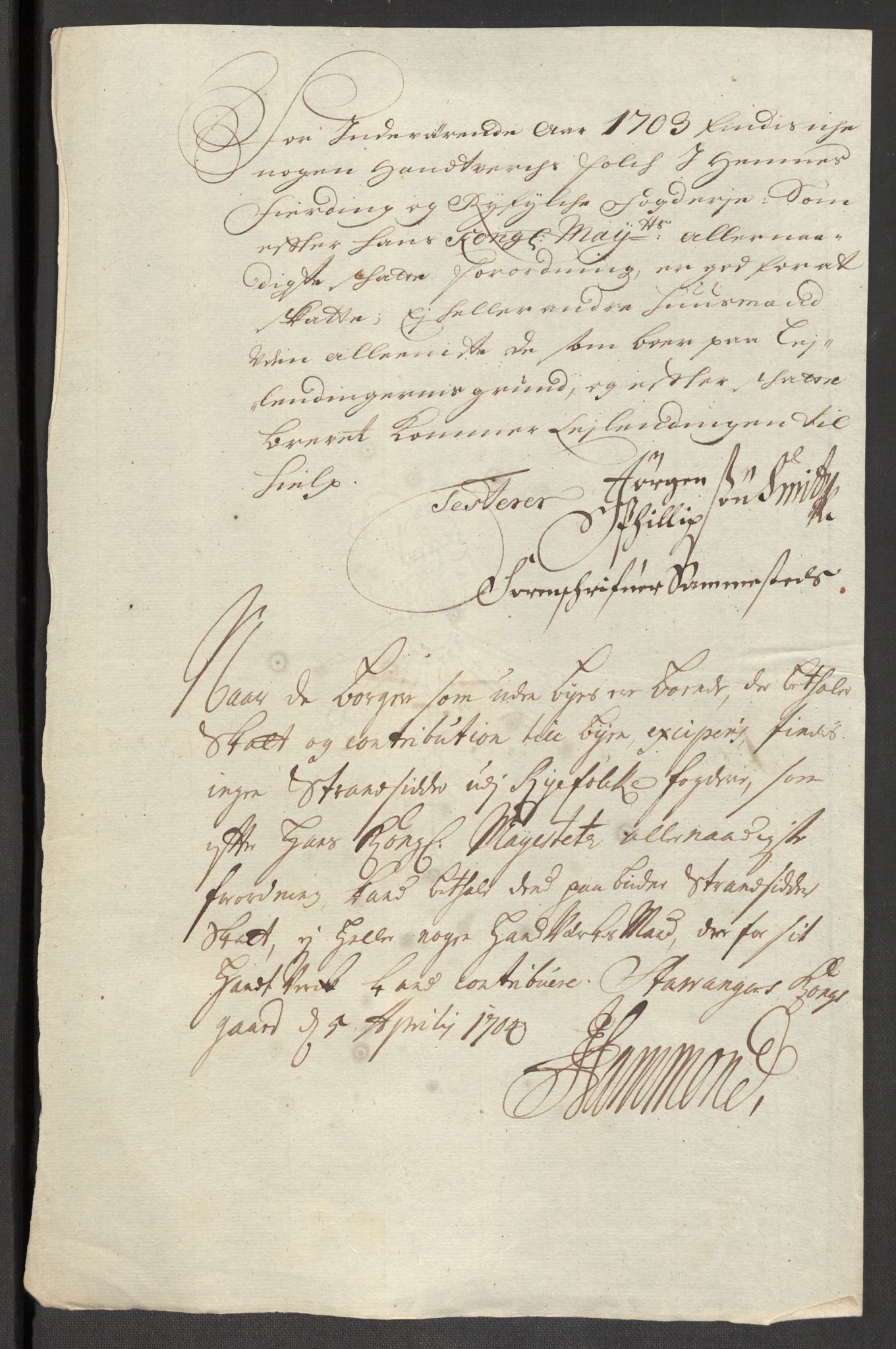 Rentekammeret inntil 1814, Reviderte regnskaper, Fogderegnskap, RA/EA-4092/R47/L2860: Fogderegnskap Ryfylke, 1703-1705, p. 78