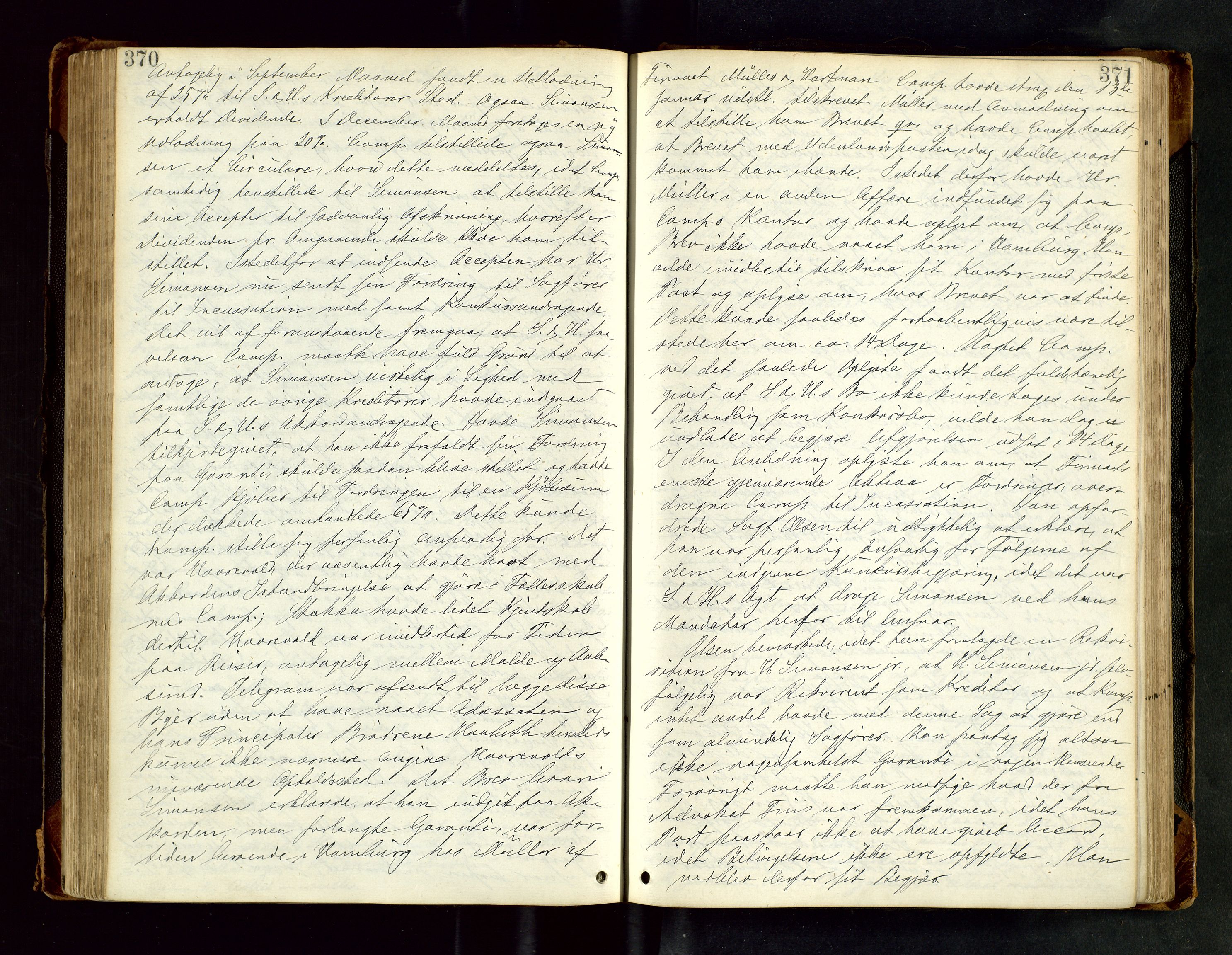 Stavanger byfogd, AV/SAST-A-101408/001/5/50/503BB/L0017: Skifteforhandlingsprotokoll, 1883-1889, p. 370-371