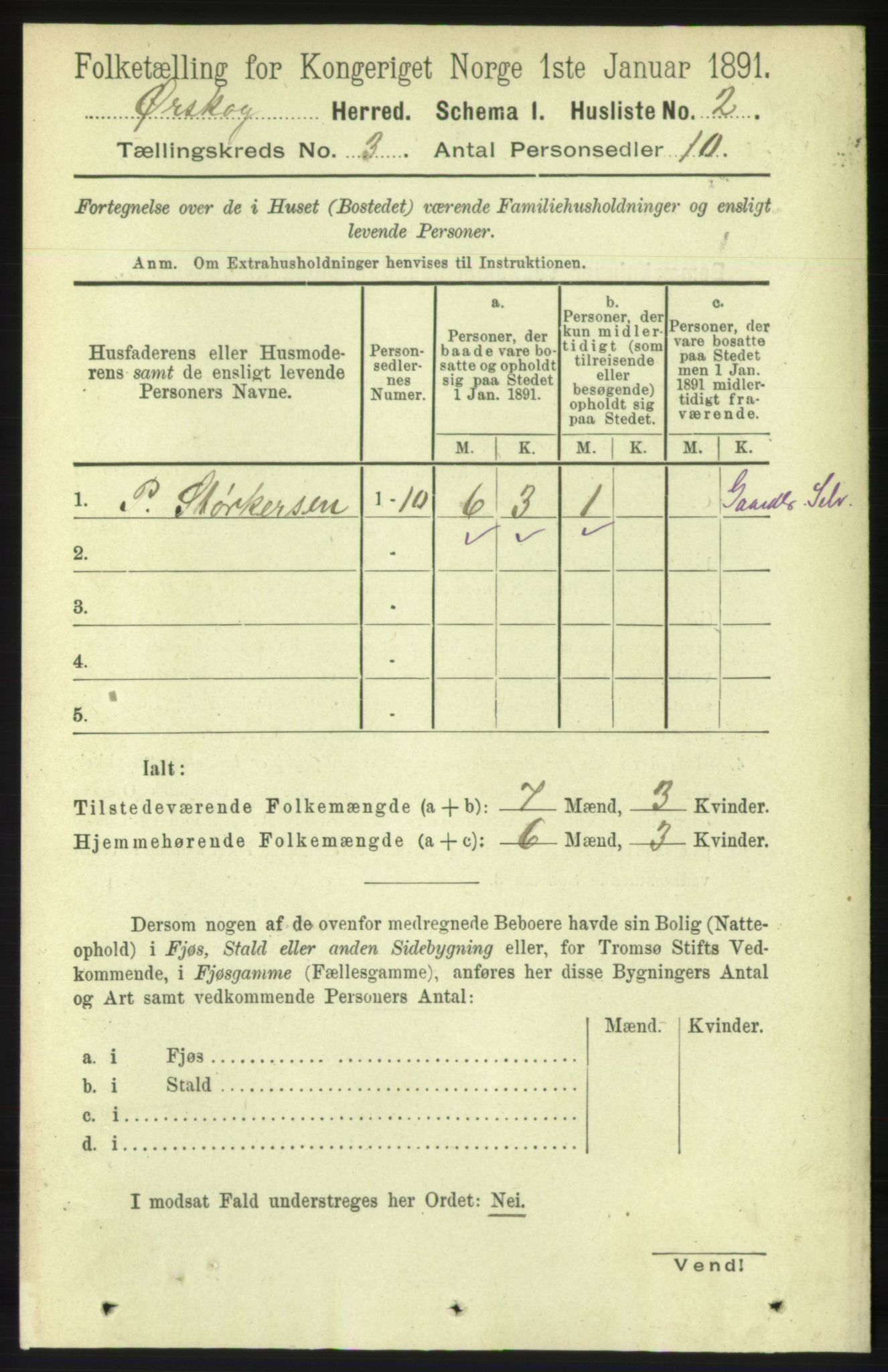 RA, 1891 census for 1527 Ørskog, 1891, p. 1236