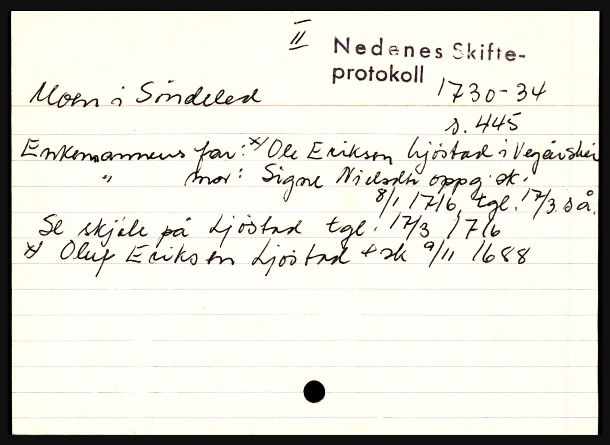 Nedenes sorenskriveri før 1824, AV/SAK-1221-0007/H, p. 20043