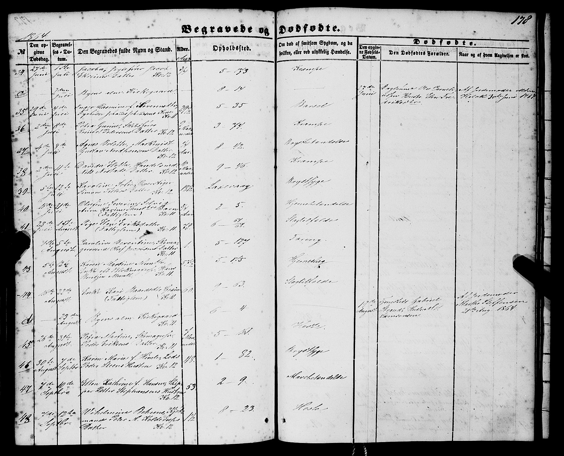 Nykirken Sokneprestembete, AV/SAB-A-77101/H/Haa/L0042: Parish register (official) no. E 2, 1850-1868, p. 178