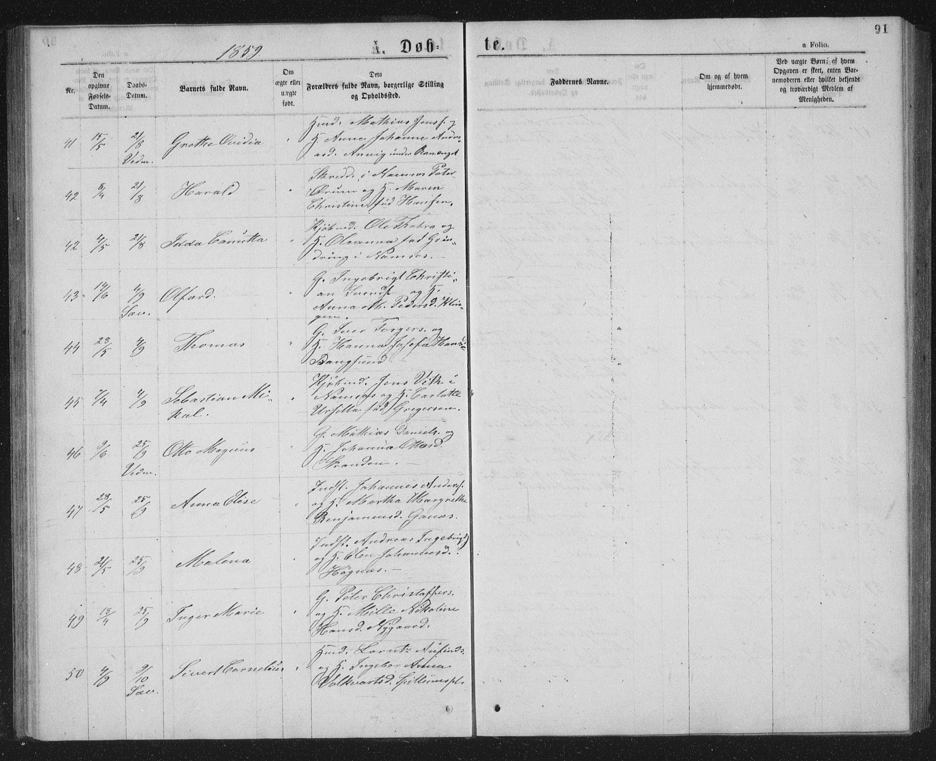 Ministerialprotokoller, klokkerbøker og fødselsregistre - Nord-Trøndelag, AV/SAT-A-1458/768/L0566: Parish register (official) no. 768A01, 1836-1865, p. 91