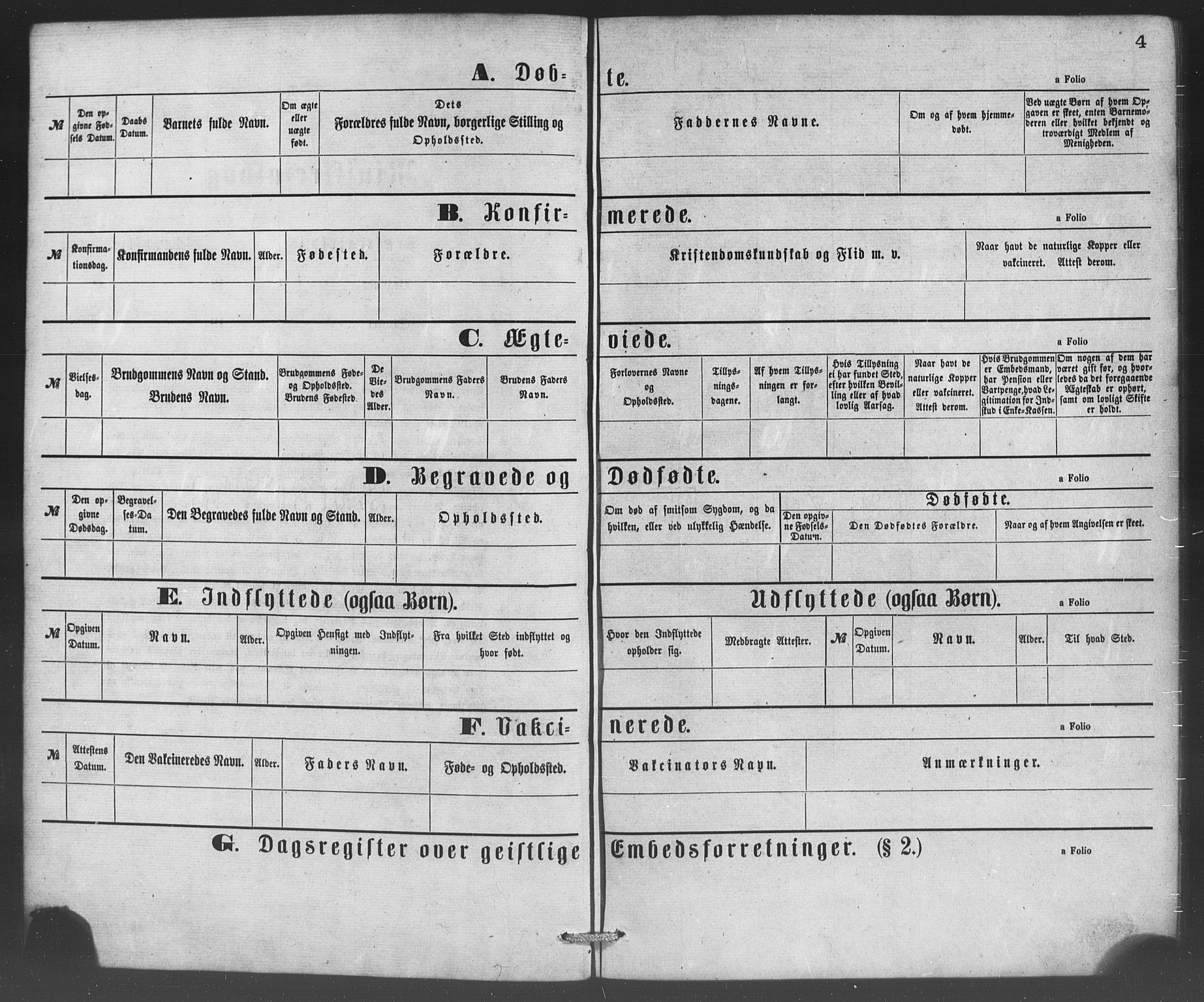 Korskirken sokneprestembete, SAB/A-76101/H/Haa/L0070: Curate's parish register no. A 5, 1869-1885, p. 4