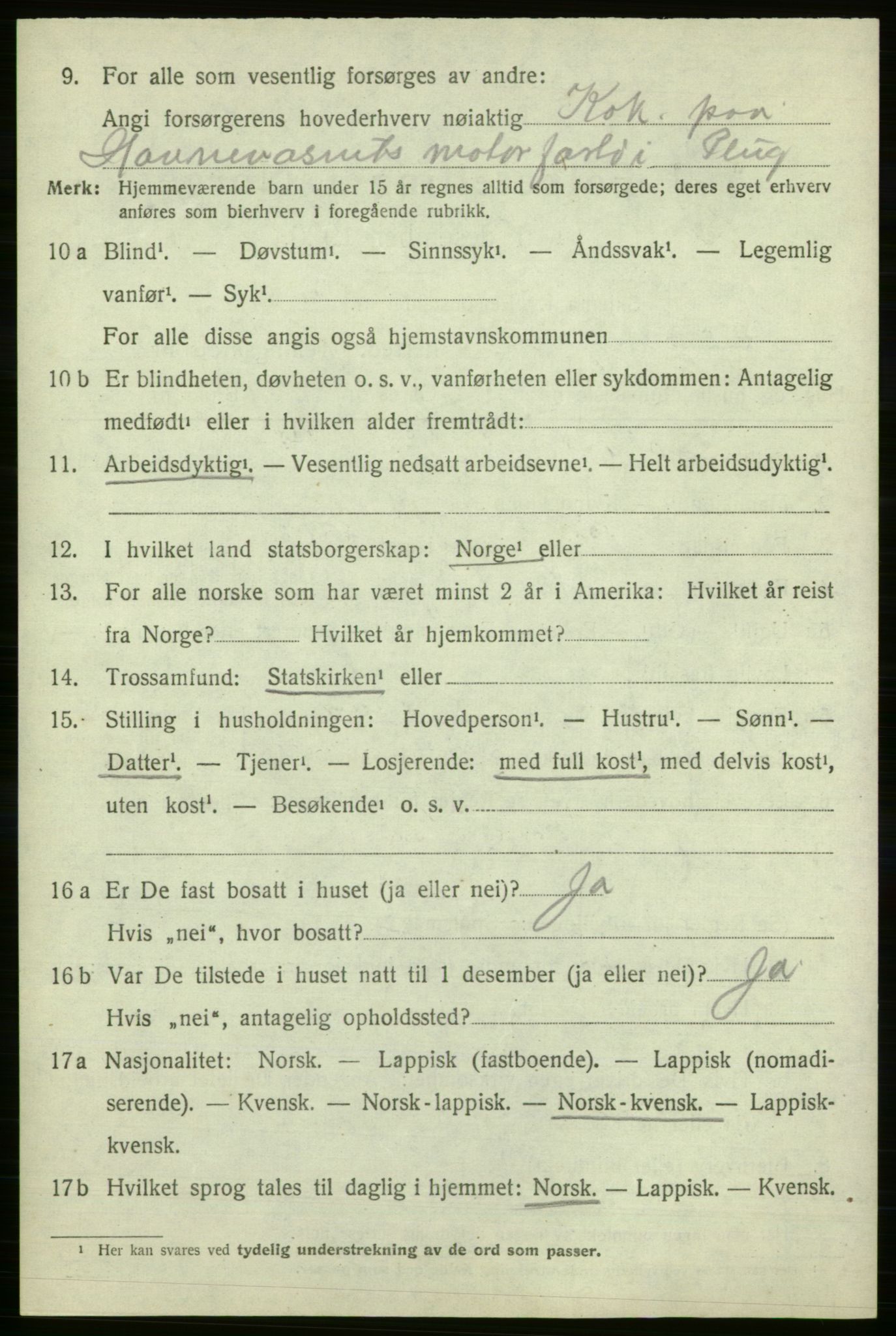 SATØ, 1920 census for Berlevåg, 1920, p. 622