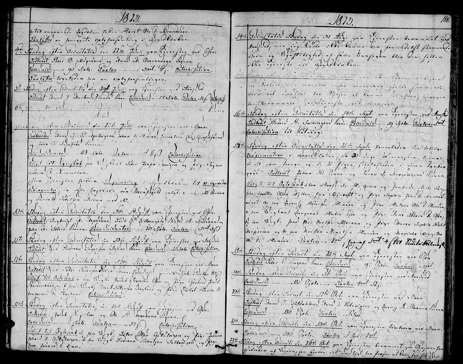 Ministerialprotokoller, klokkerbøker og fødselsregistre - Sør-Trøndelag, SAT/A-1456/657/L0701: Parish register (official) no. 657A02, 1802-1831, p. 168
