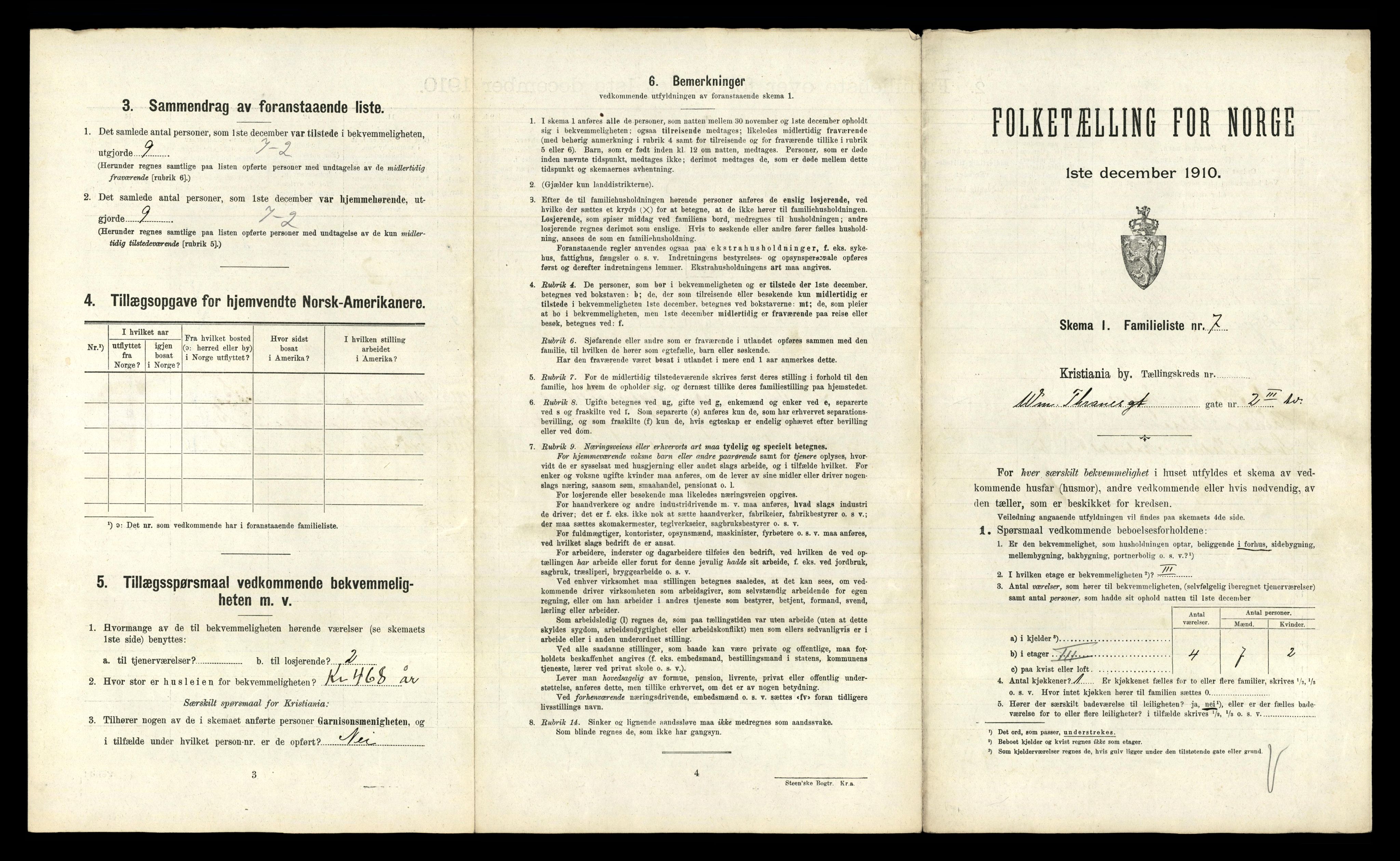 RA, 1910 census for Kristiania, 1910, p. 121315