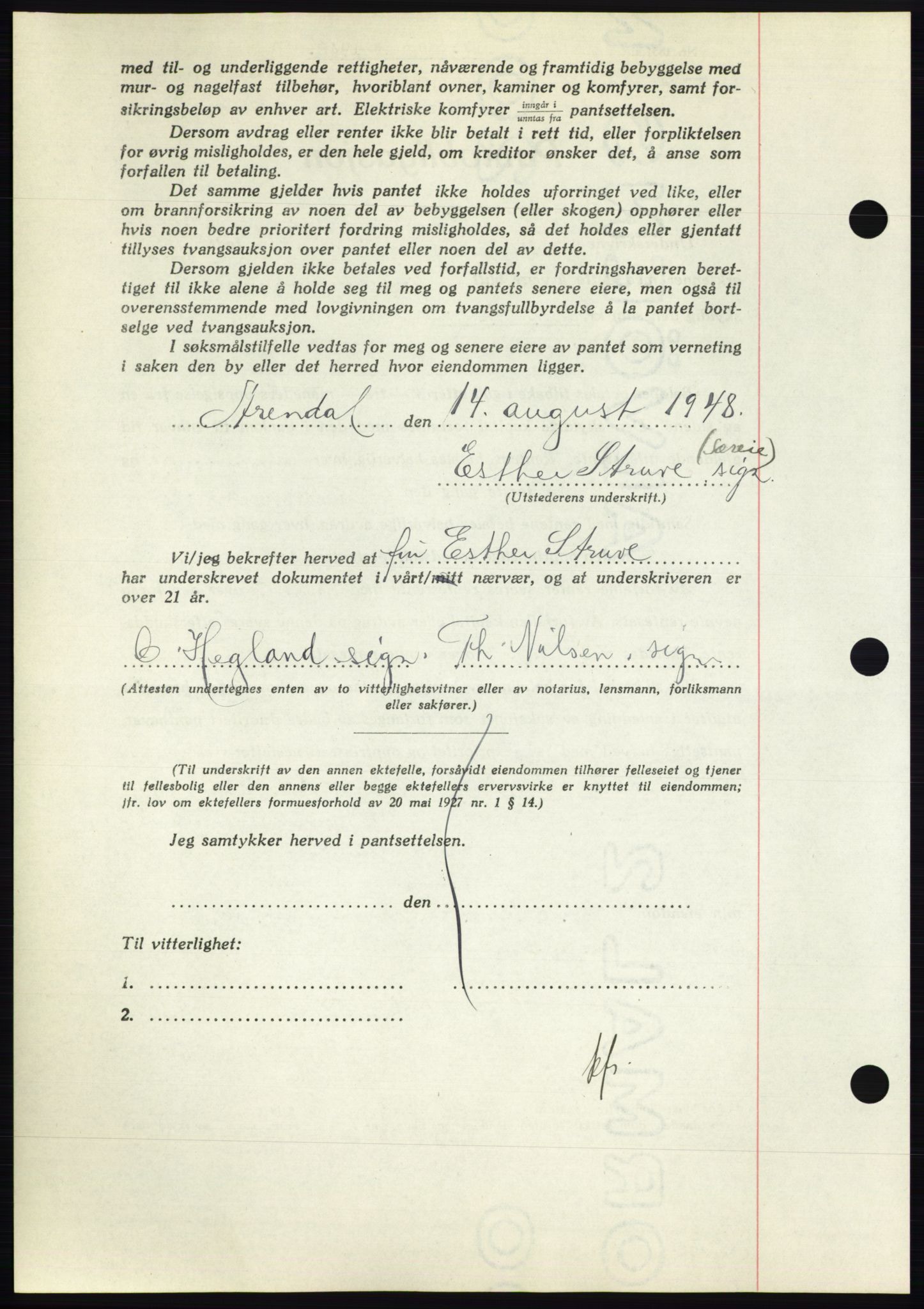 Nedenes sorenskriveri, AV/SAK-1221-0006/G/Gb/Gbb/L0005: Mortgage book no. B5, 1948-1948, Diary no: : 1160/1948