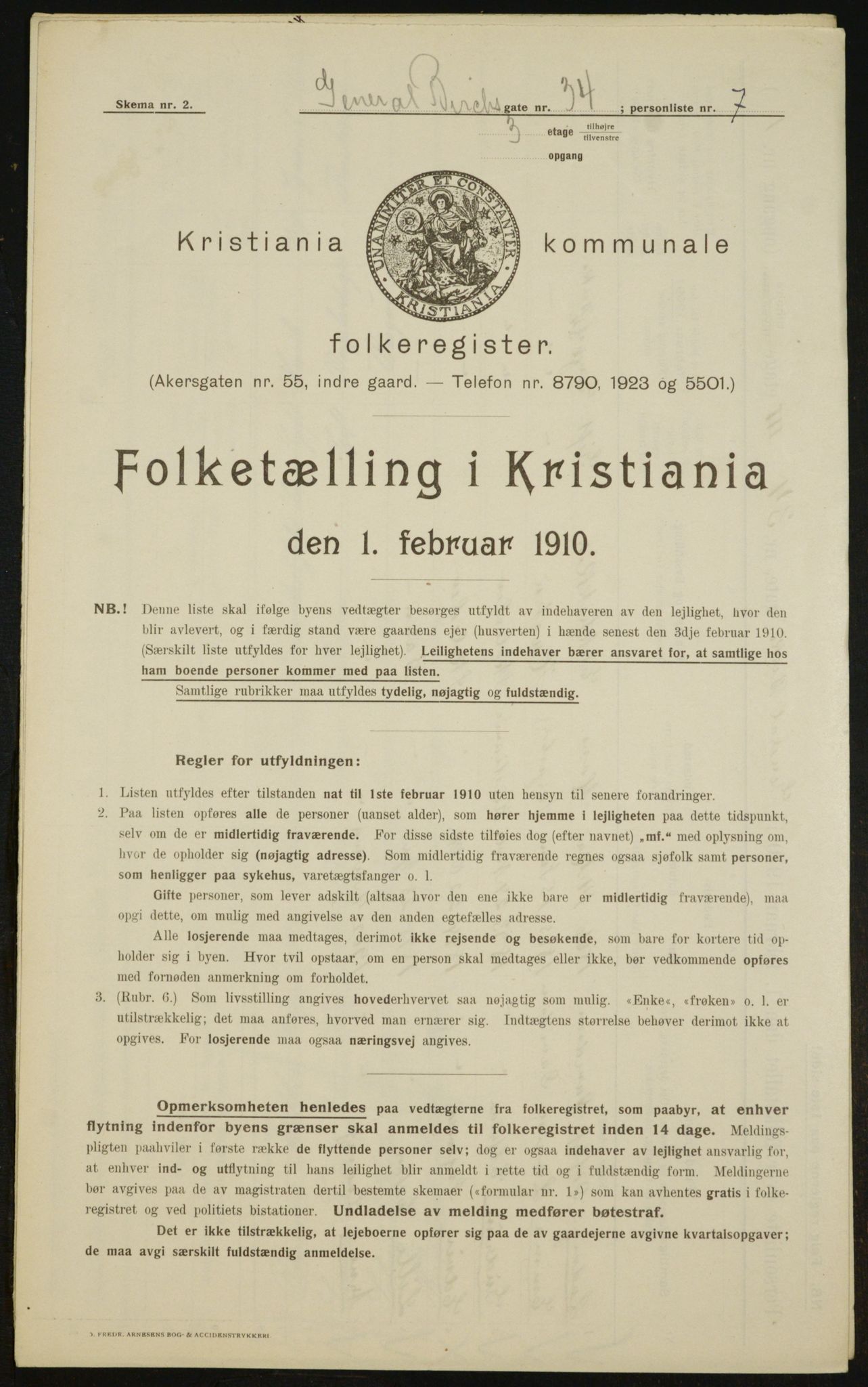 OBA, Municipal Census 1910 for Kristiania, 1910, p. 27739