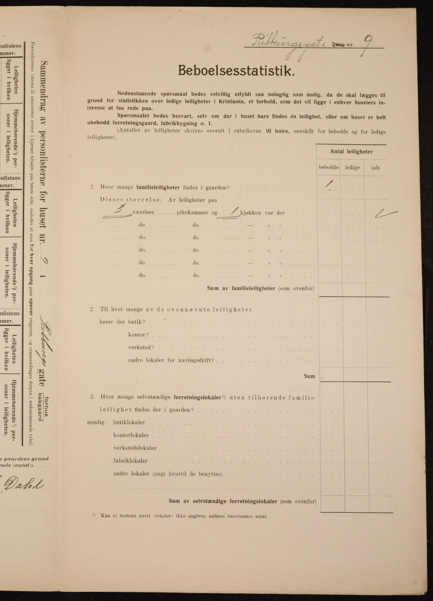 OBA, Municipal Census 1910 for Kristiania, 1910, p. 79326