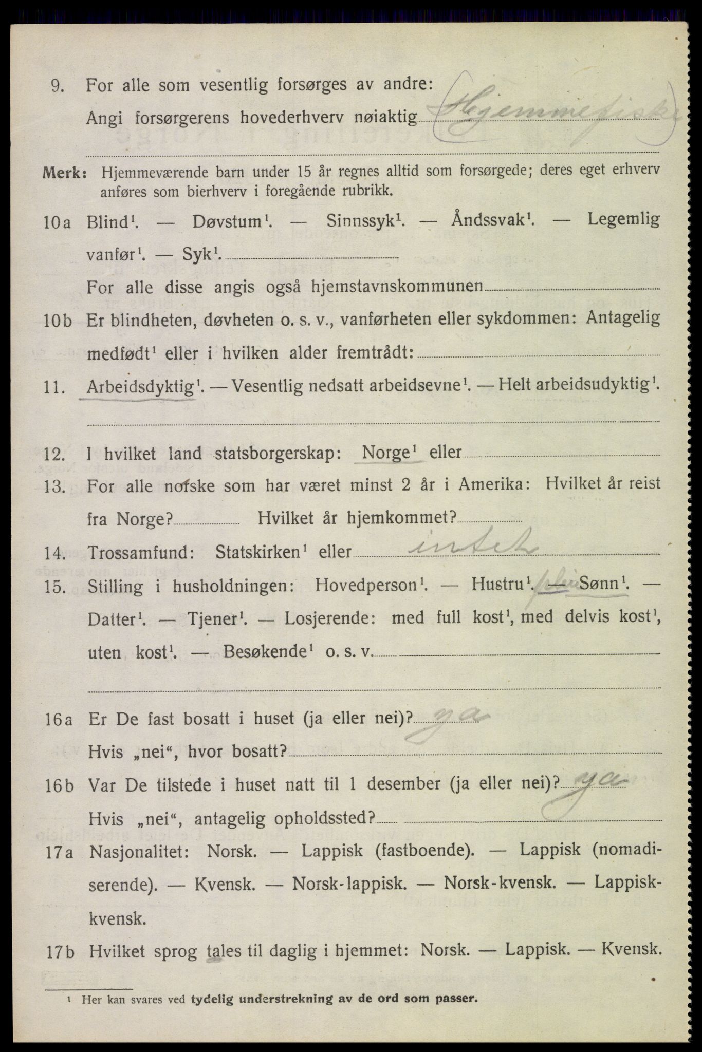 SAT, 1920 census for Hadsel, 1920, p. 5089