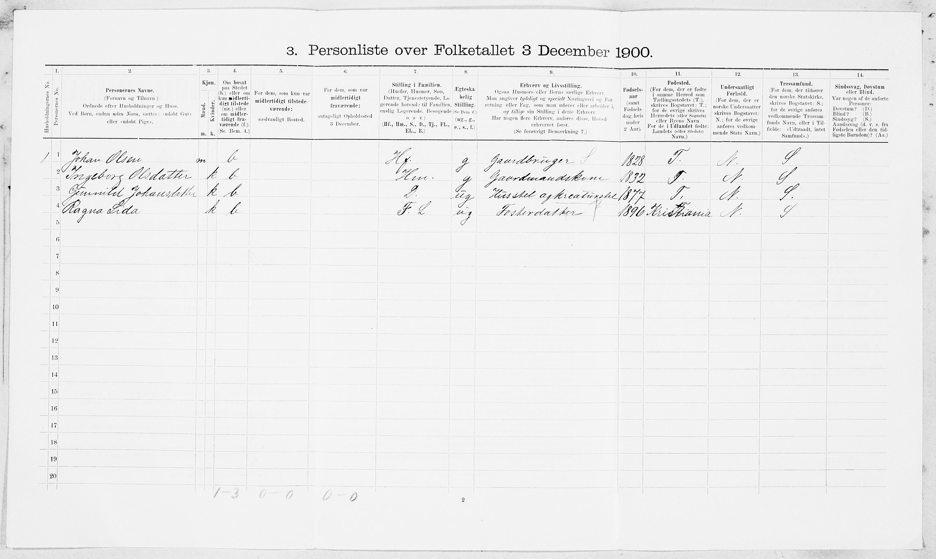 SAT, 1900 census for Børseskogn, 1900, p. 261