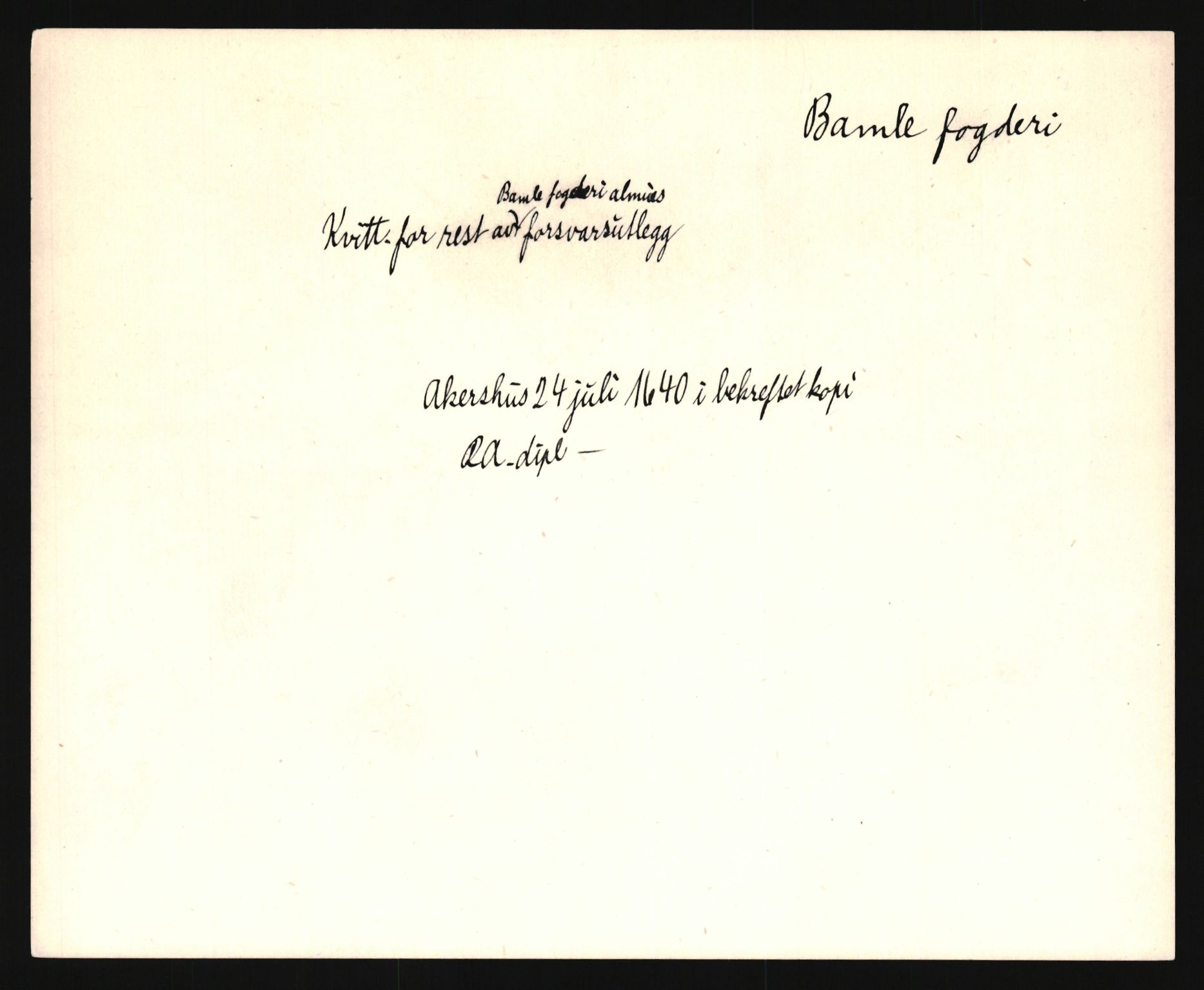 Riksarkivets diplomsamling, AV/RA-EA-5965/F35/F35e/L0020: Registreringssedler Telemark 1, 1400-1700, p. 17