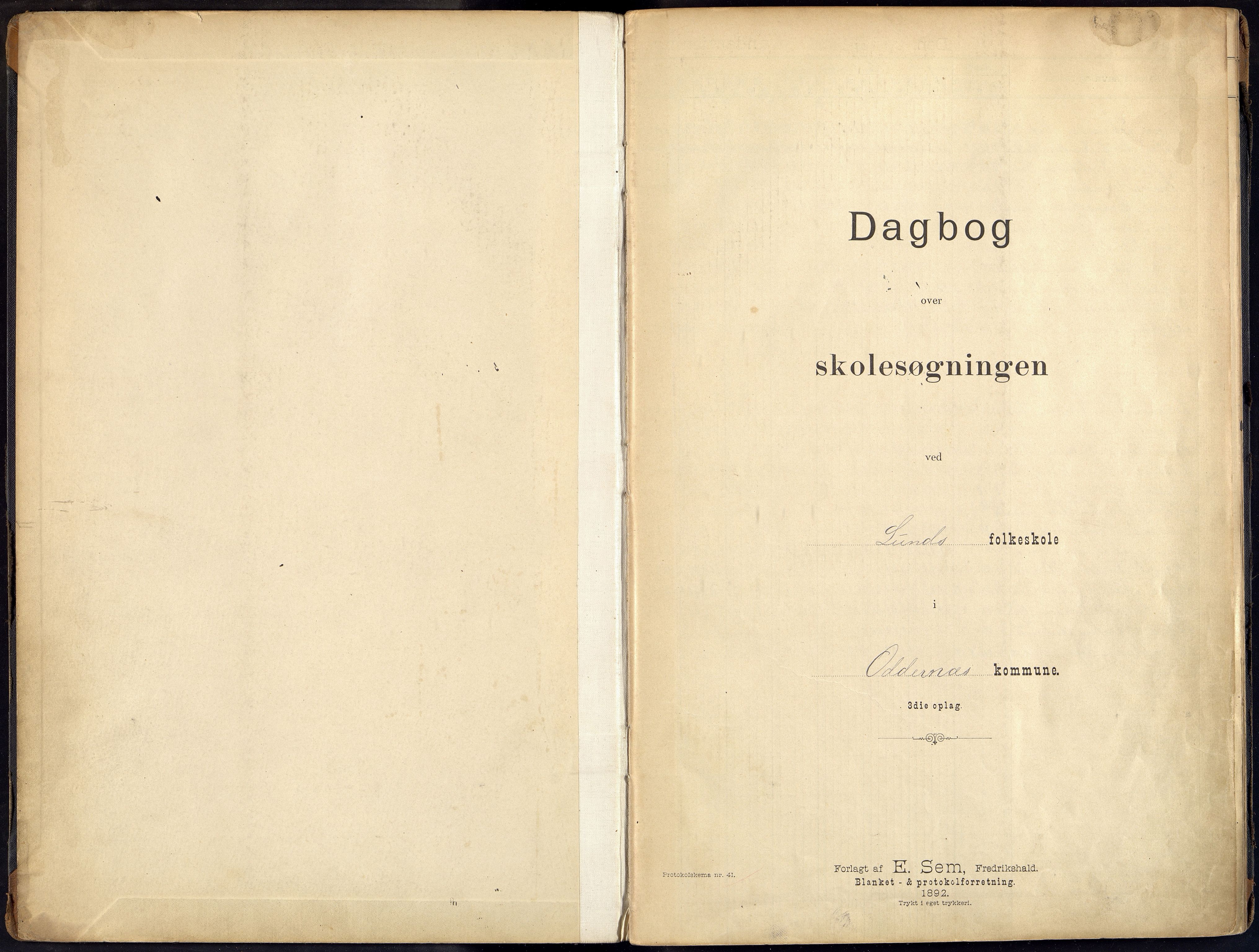 Oddernes kommune - Lund/Lahelle skolekrets, ARKSOR/1001OD556/I/L0010: Dagbok - Lund/Lahelle skole, 1894-1921