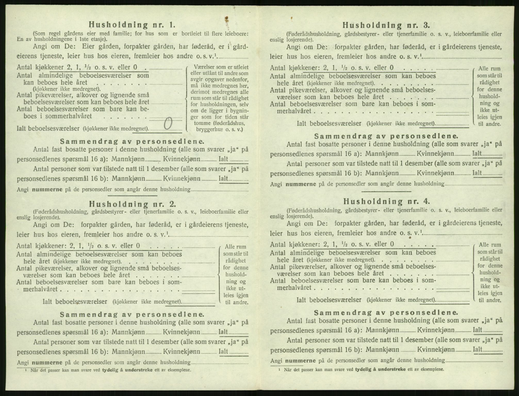 SAT, 1920 census for Volda, 1920, p. 1819