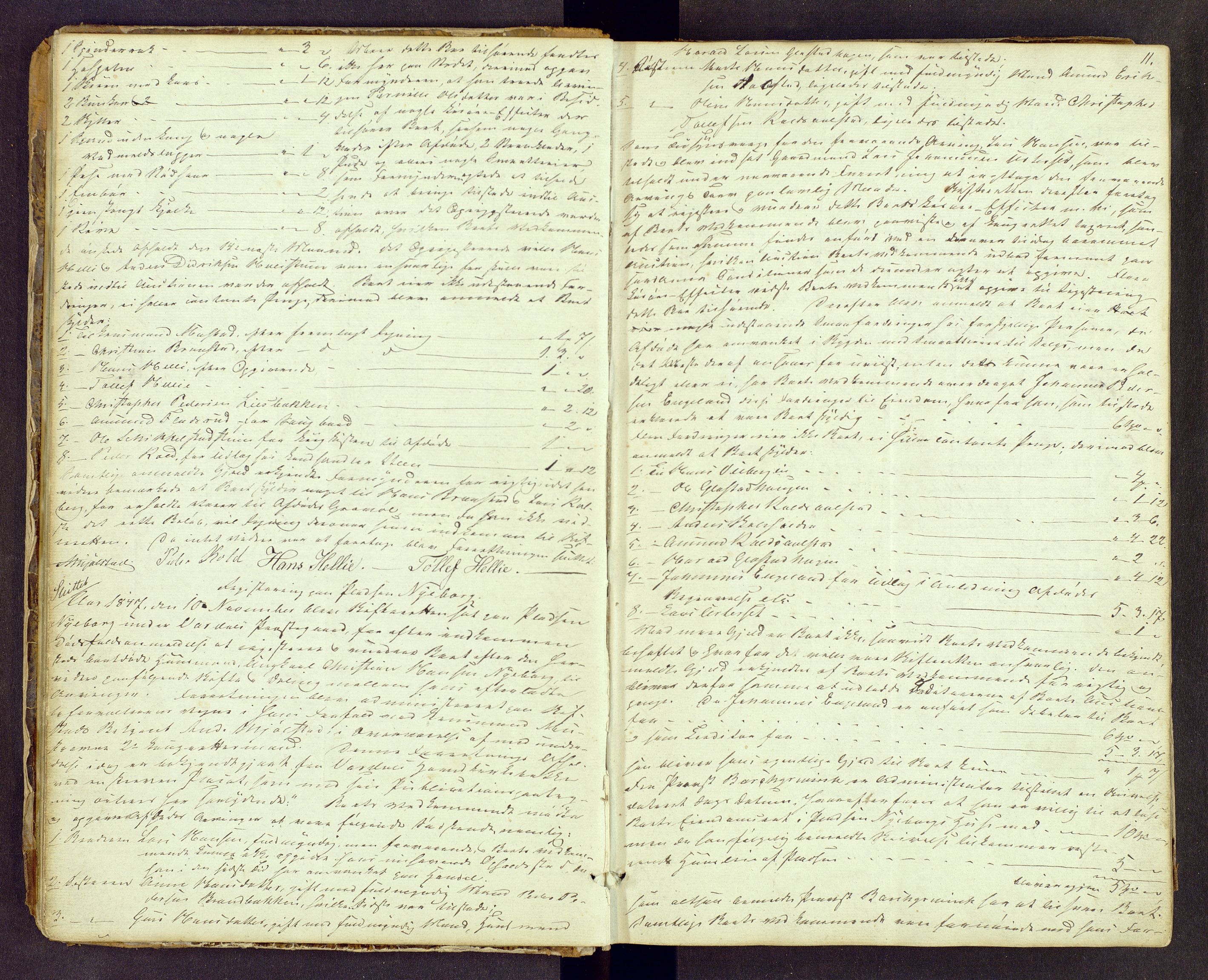 Toten tingrett, AV/SAH-TING-006/J/Jc/L0005: Skifteregistreringsprotokoll - Vardal, 1846-1875, p. 10b-11a