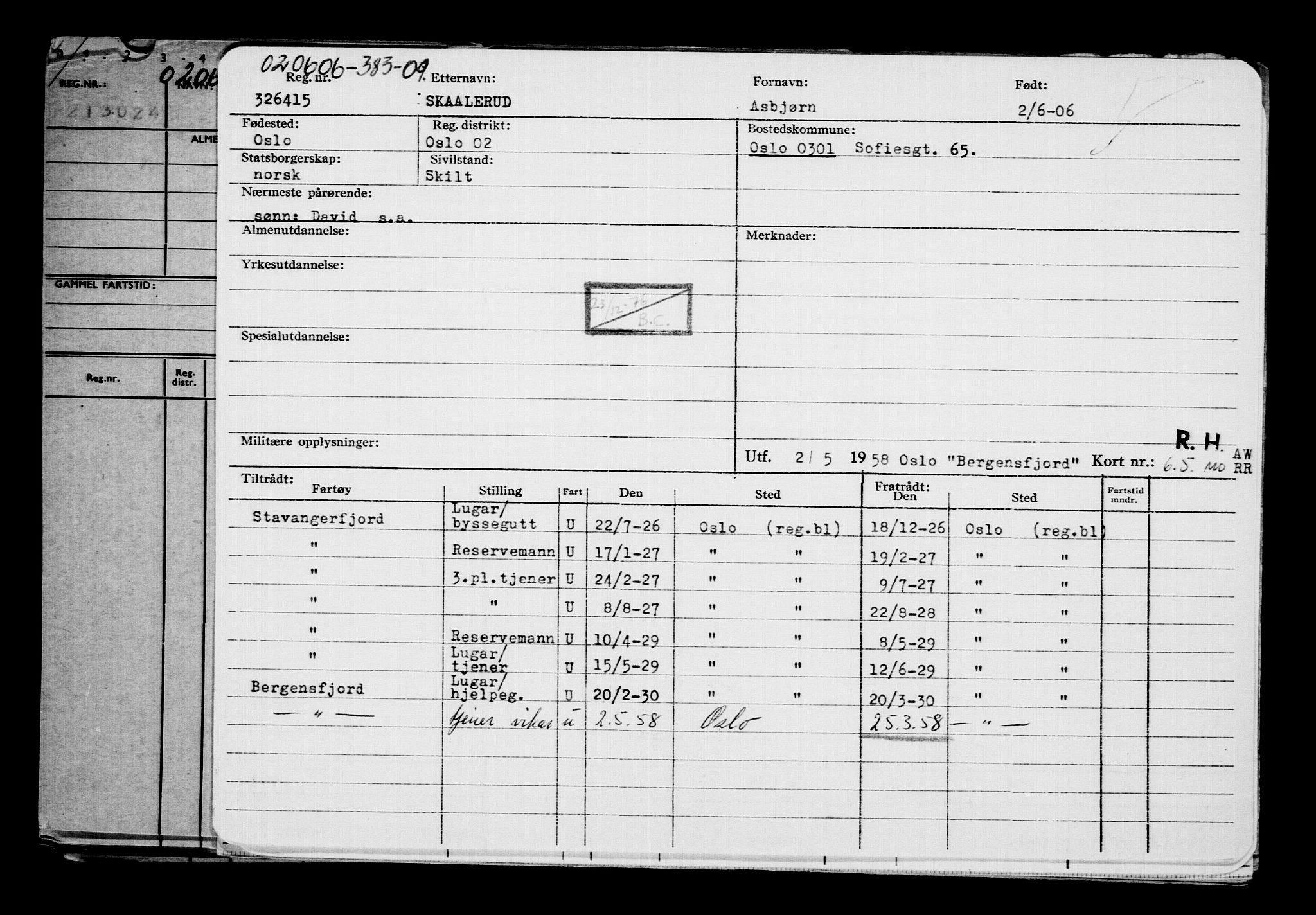 Direktoratet for sjømenn, AV/RA-S-3545/G/Gb/L0065: Hovedkort, 1906, p. 375