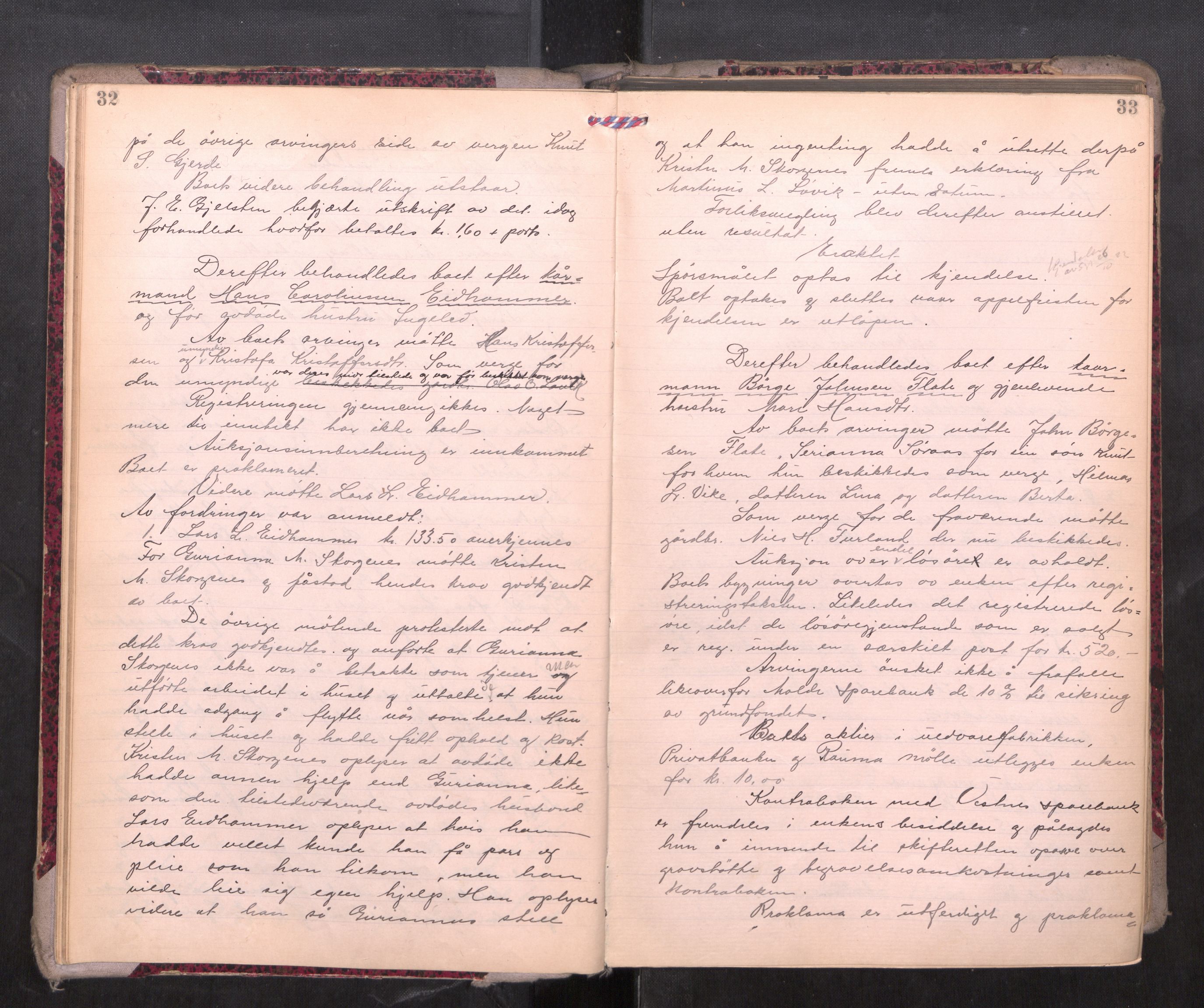 Romsdal sorenskriveri, AV/SAT-A-4149/1/3/3B/L0010: Skiftebehandlingsprotokoll, 1923-1925, p. 32-33